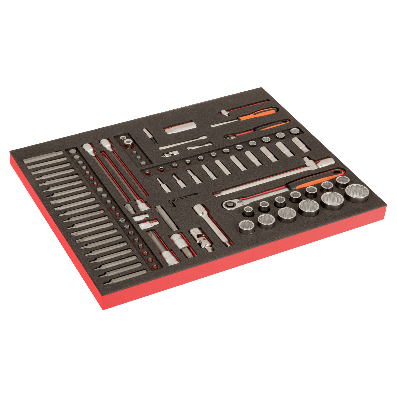Jeu d’embouts clé à cliquet et douilles 105 pcs module mousse 3/3 Fit&Go BAHCO - FF1A70