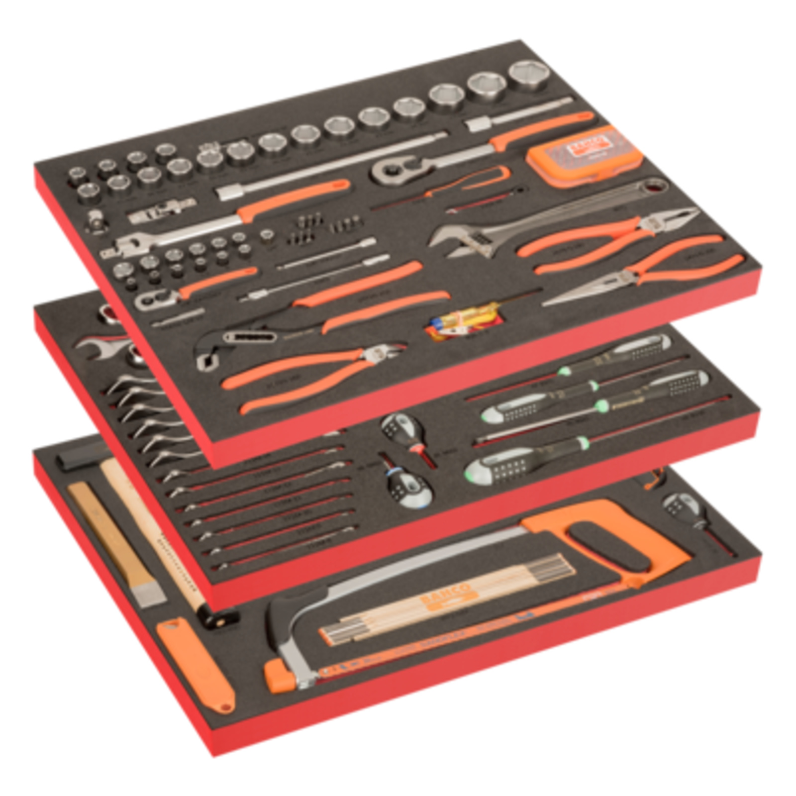 Composition 3 modules mousse 158 outils usage général compatible servantes BASIC BAHCO - FF1ASET-BASIC