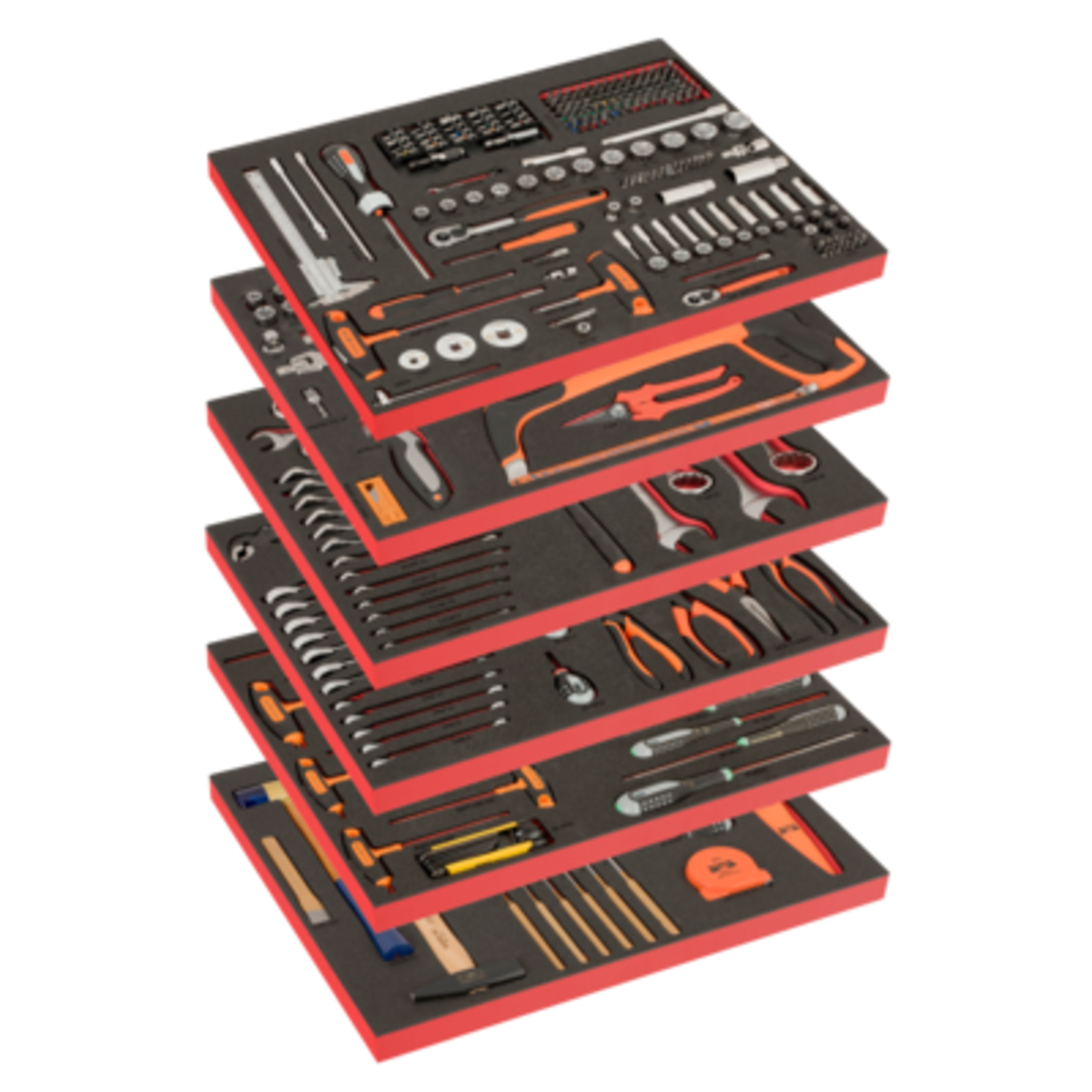 Composition 6 modules mousse 346 outils usage général compatible servantes LARGE BAHCO - FF1ASET-LARGE