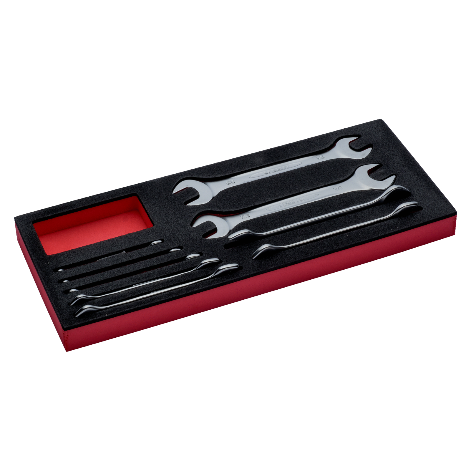 Jeu de clés à fourche doubles 6-24 mm 9 pièces avec module mousse Fit&Go BAHCO - FF1E3001