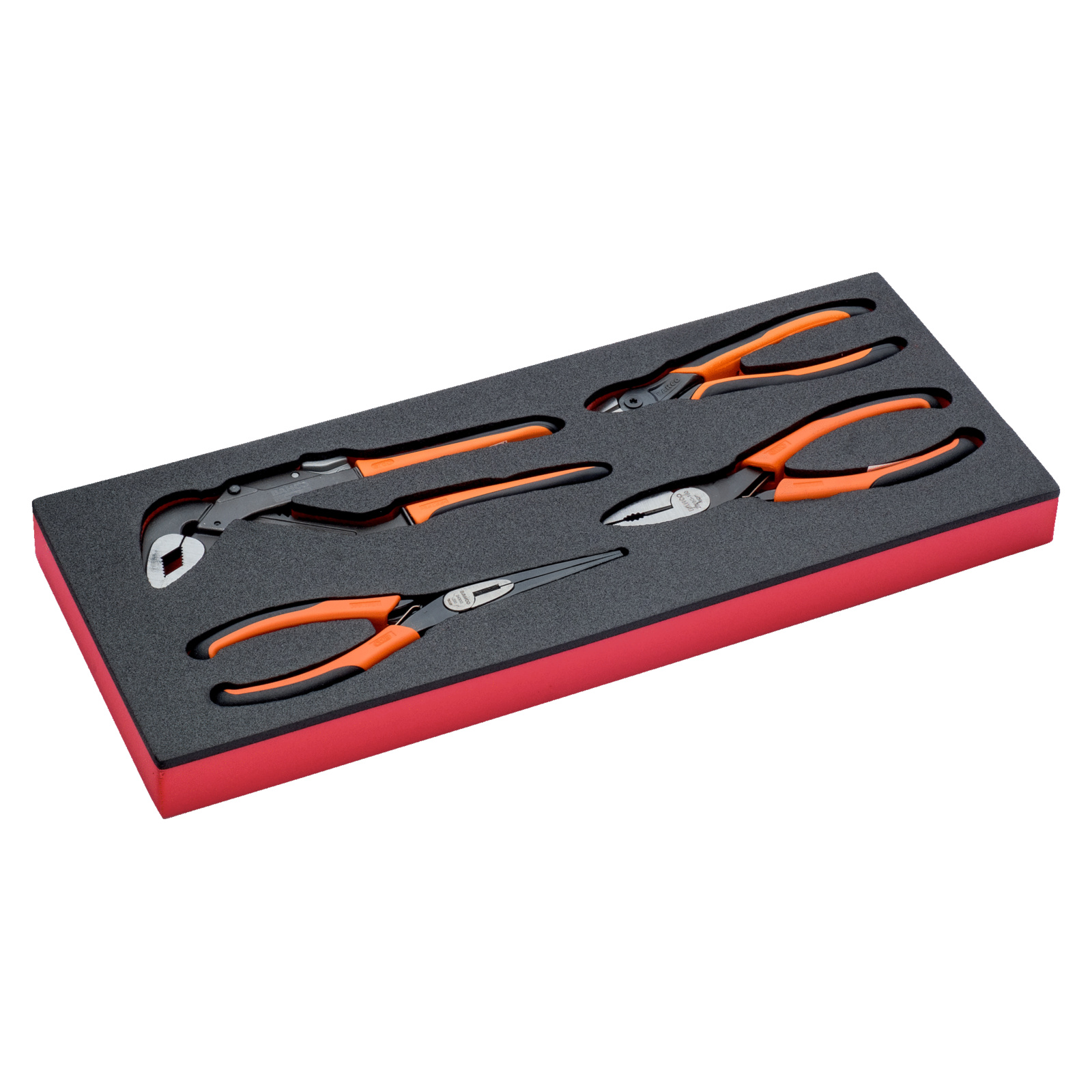 Jeu de pinces 4 pièces module mousse 1/3 Fit&Go avec mousse résistante et marquage laser BAHCO - FF1E4001