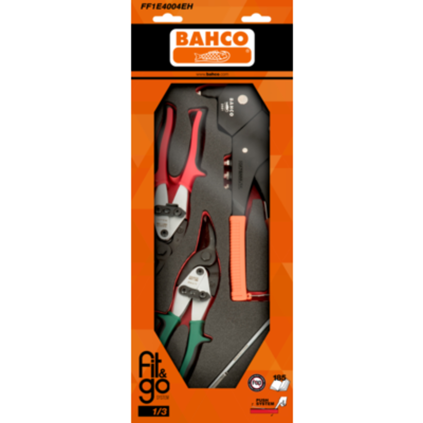 Module mousse Fit&Go 1/3 4 pièces pince à riveter et cisailles à tôle 250 mm BAHCO - FF1E4004EH