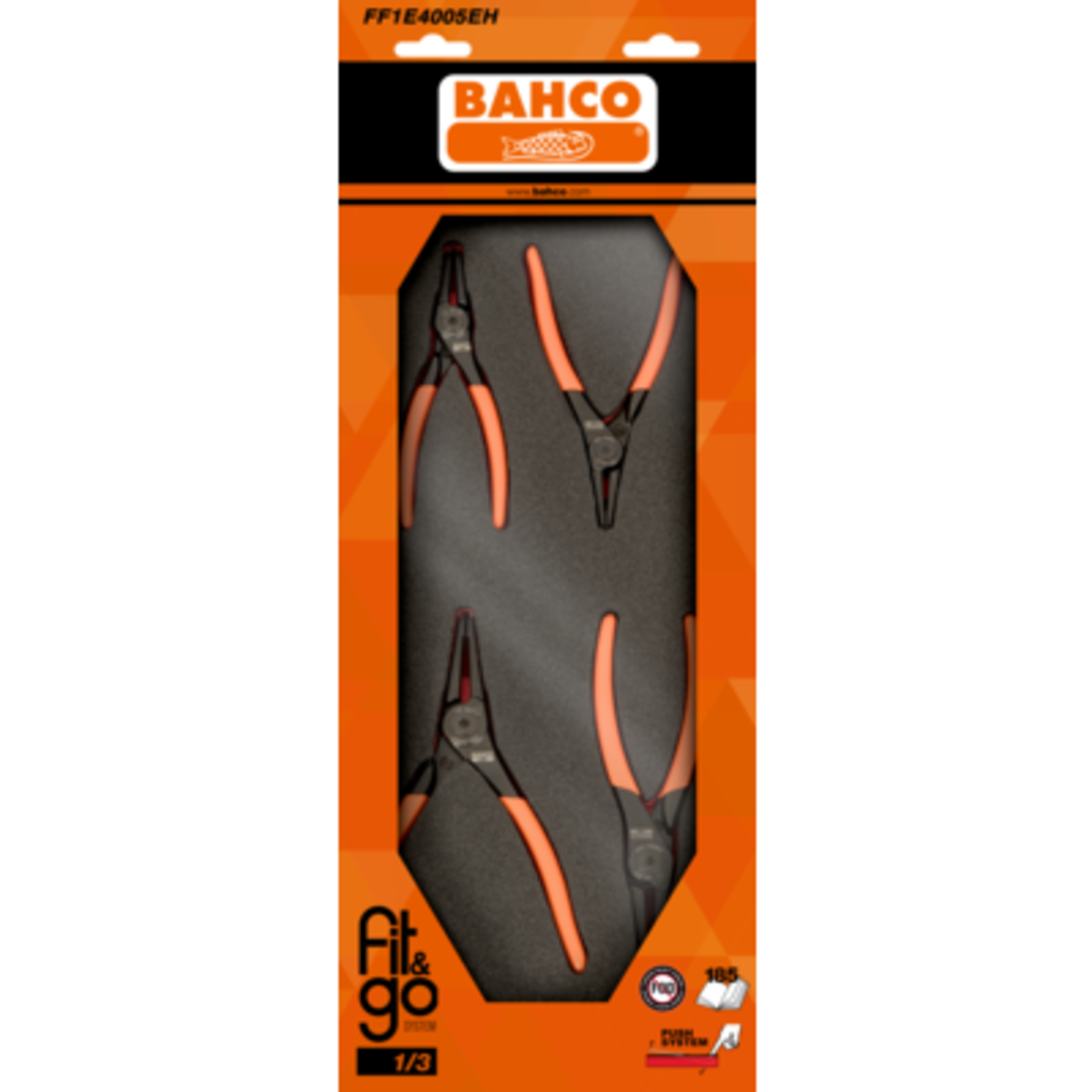 Module mousse Fit&Go 1/3 pinces circlips 4 pièces emballage individuel BAHCO - FF1E4005EH