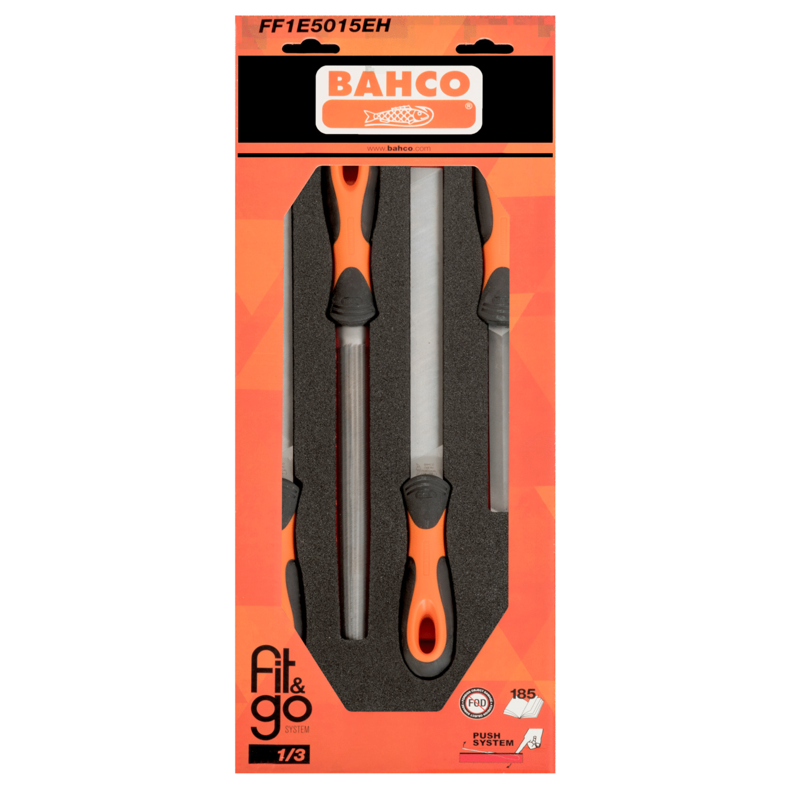 Module mousse Fit&Go 1/3 limes ERGO 4 pièces avec système Push et FOD BAHCO - FF1E5015EH