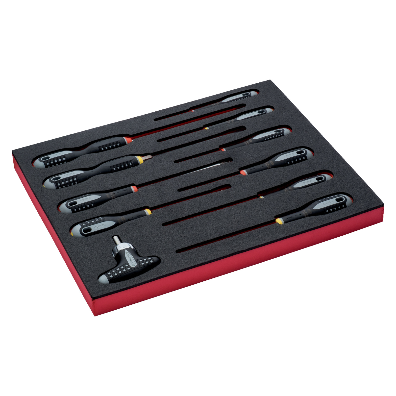 Jeu de tournevis vis à fente et Phillips 11 pcs module mousse Fit&Go BAHCO - FF1F1003
