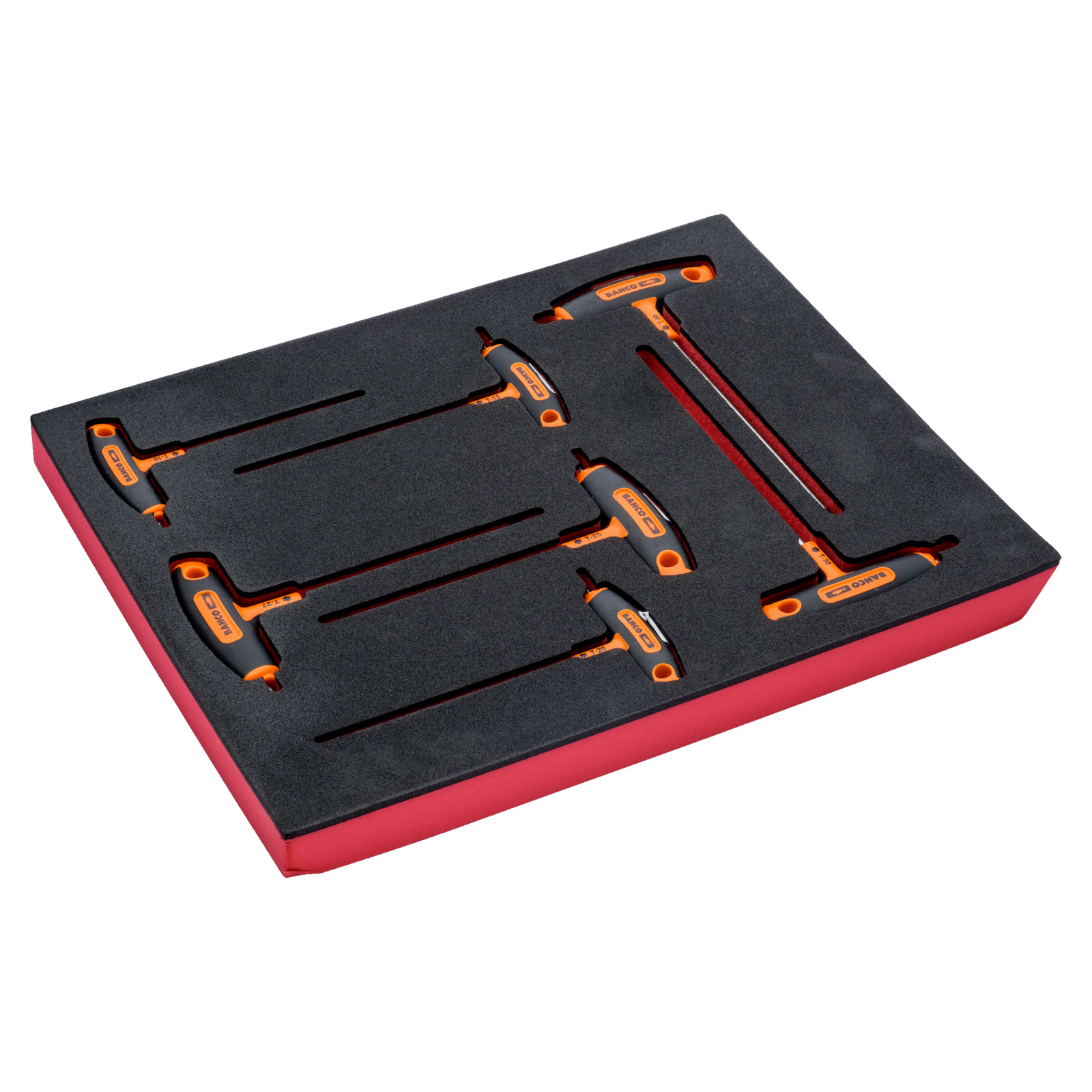 Jeu de tournevis TORX manche en T 7 pièces avec module mousse Fit&Go BAHCO - FF1F1007