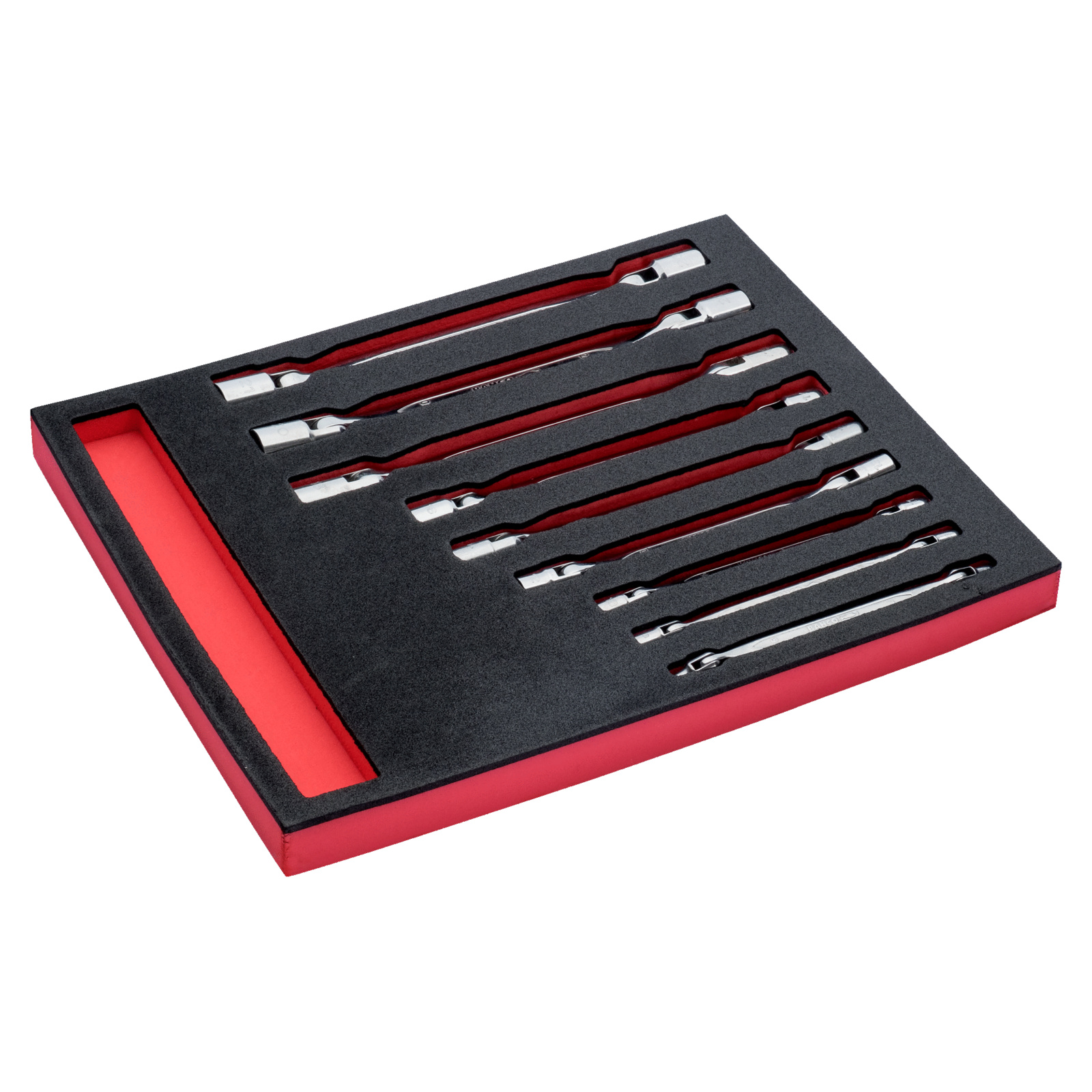 Jeu de clés à douille doubles articulées 6-23 mm 9 pcs module mousse Fit&Go BAHCO - FF1F3008