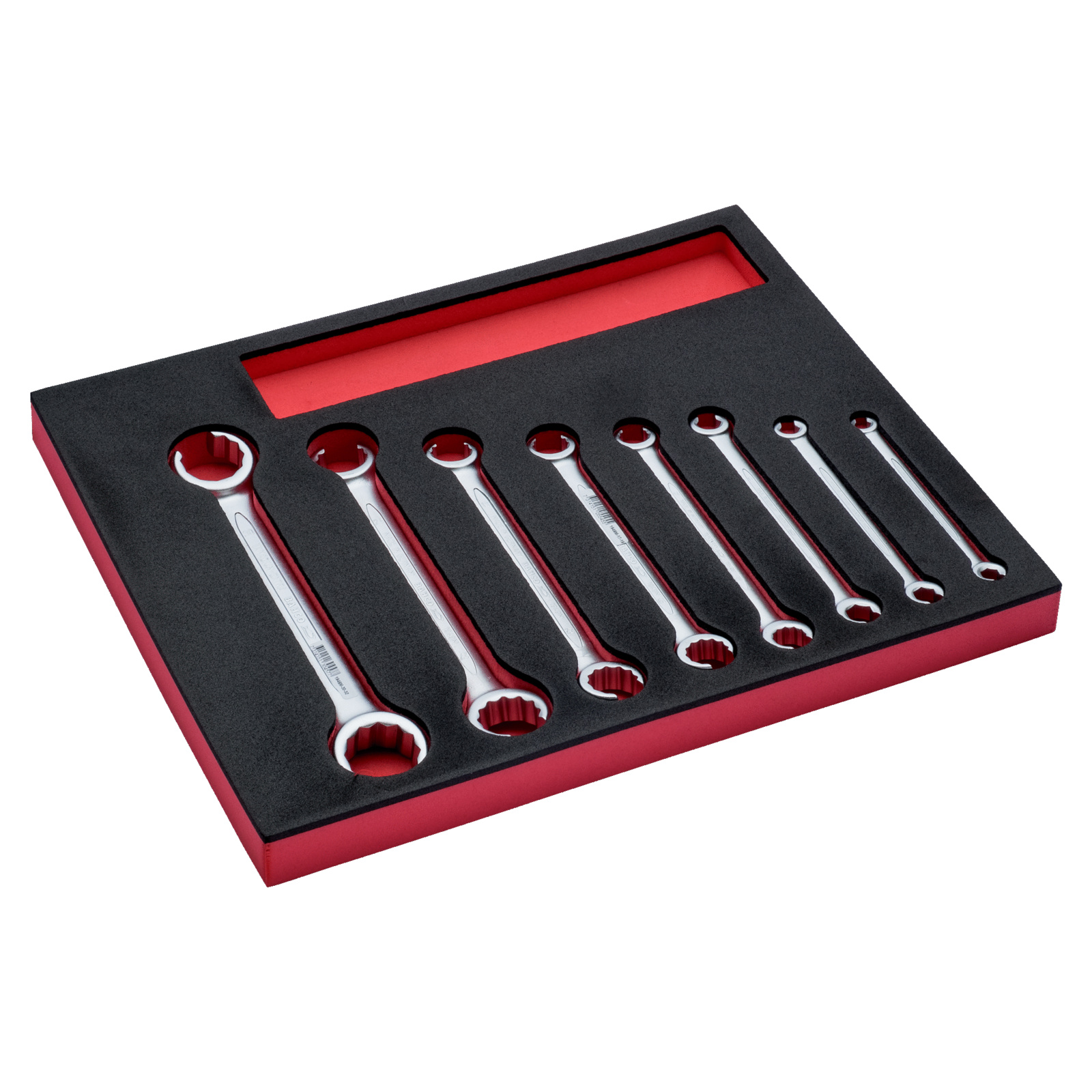 Jeu de clés à tuyauter double 8 pièces module mousse 2/3 Fit&Go BAHCO - FF1F3009