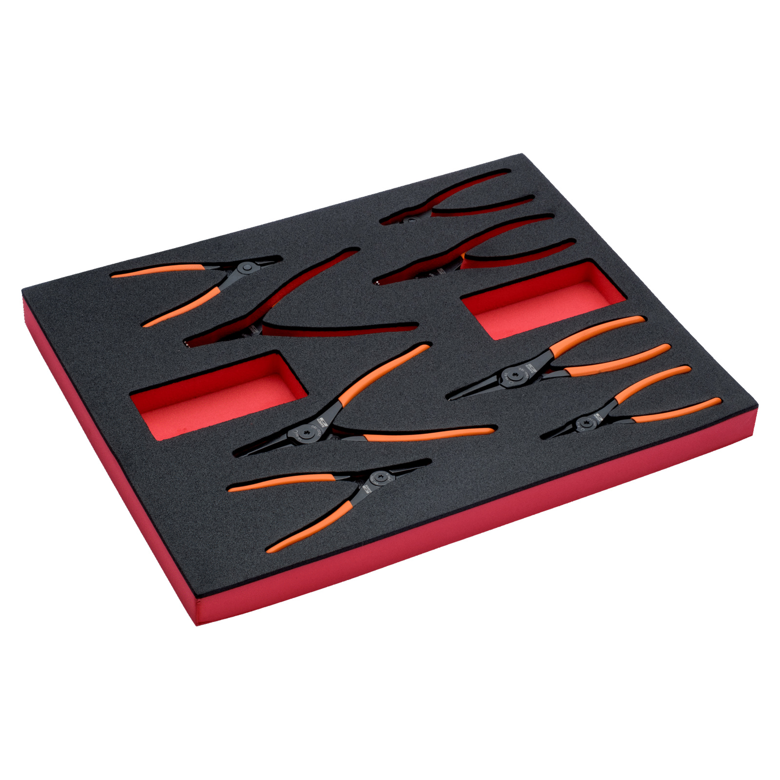 Jeu de pinces à circlips intérieurs et extérieurs 8 pcs avec module mousse Fit&Go BAHCO - FF1F4004