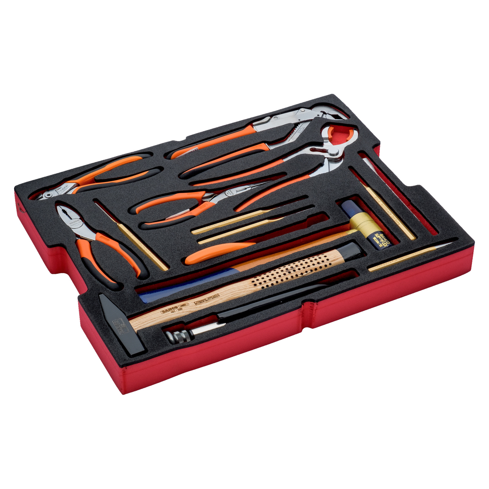Jeu d’outils 15 pcs modules mousse pour caisses rigides usage intensif BAHCO - FF2A10