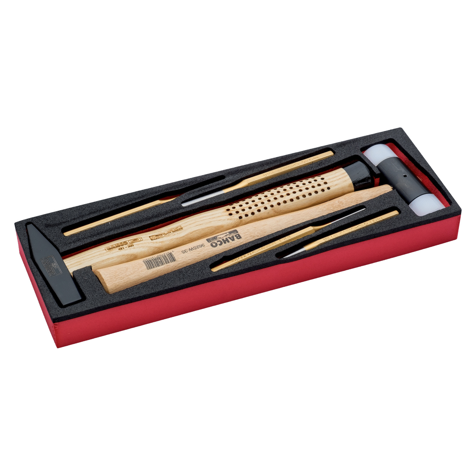 Jeu d’outils de frappe 6 pcs pour caisse 4750RCHDW01 usage intensif BAHCO - FF2B16