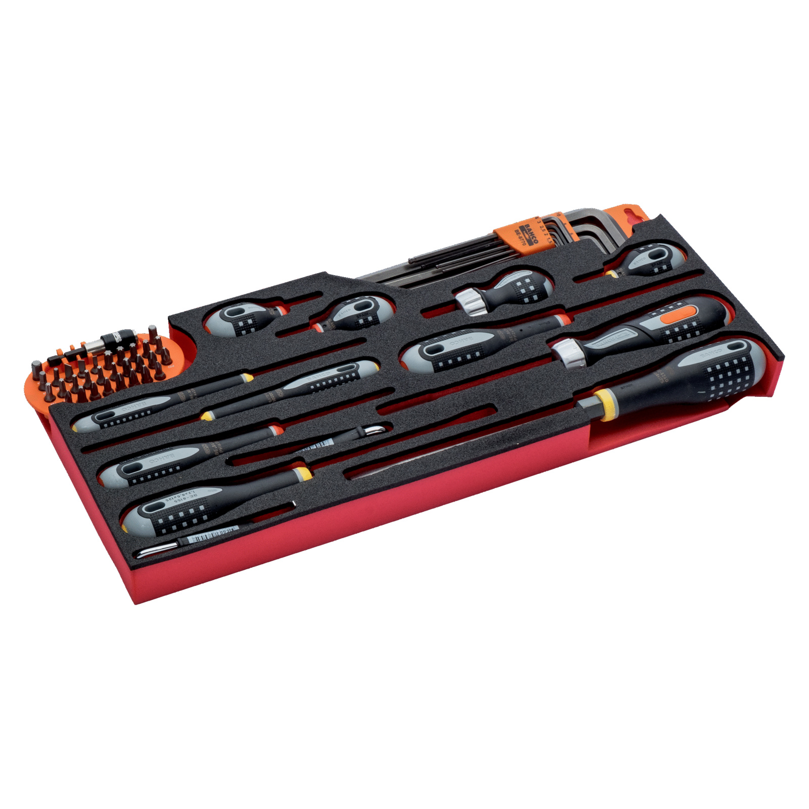 Jeu d’outils métrique 53 pièces module mousse pour caisses 1483K & 1483KHD BAHCO - FF3A10