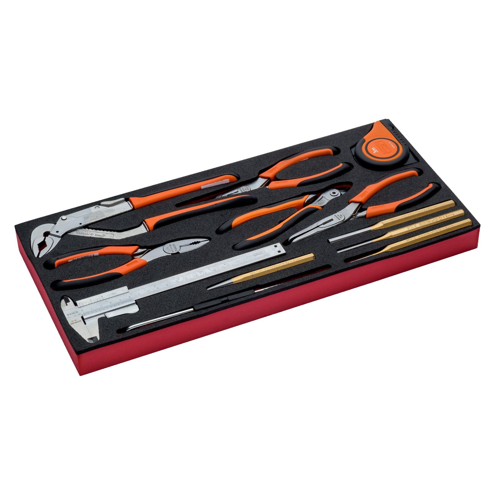 Jeu d’outils métrique 12 pièces module mousse pour caisse 1483K & 1483KHD BAHCO - FF3A11