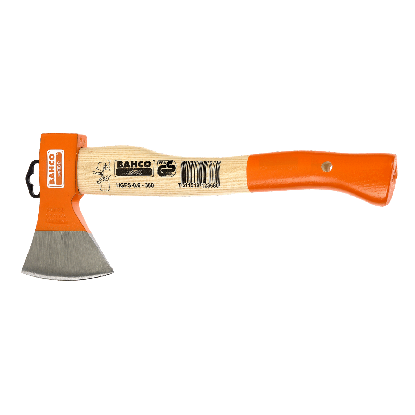 Hache de camping manche courbé frêne 400 mm 1,13 kg BAHCO - HGPS-1.0-400-WB