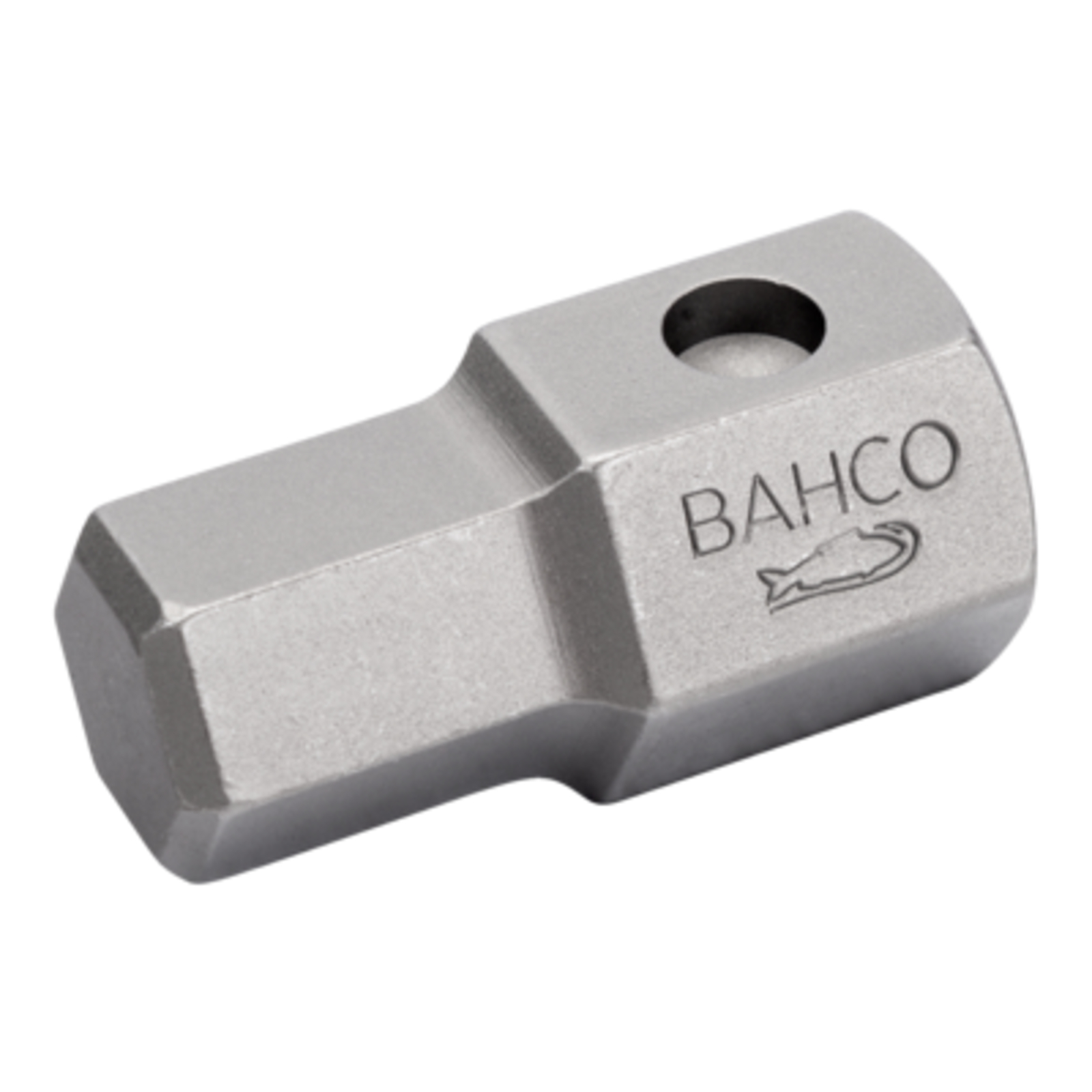 Embout avec conducteur mâle 6 pans 12 mm acier gris avec vis de blocage BAHCO - K8909ML-12
