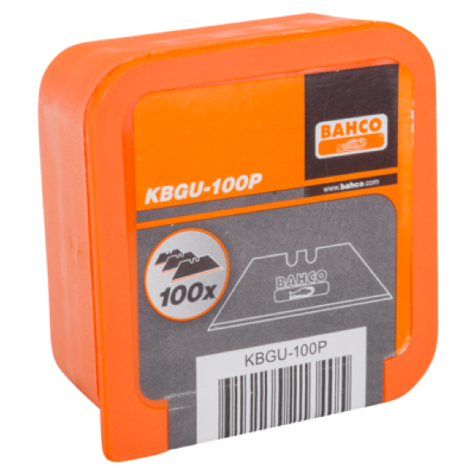 Lames trapézoïdales acier carbone 19 x 60 mm 100 pcs pour cutters BAHCO - KBGU-100P