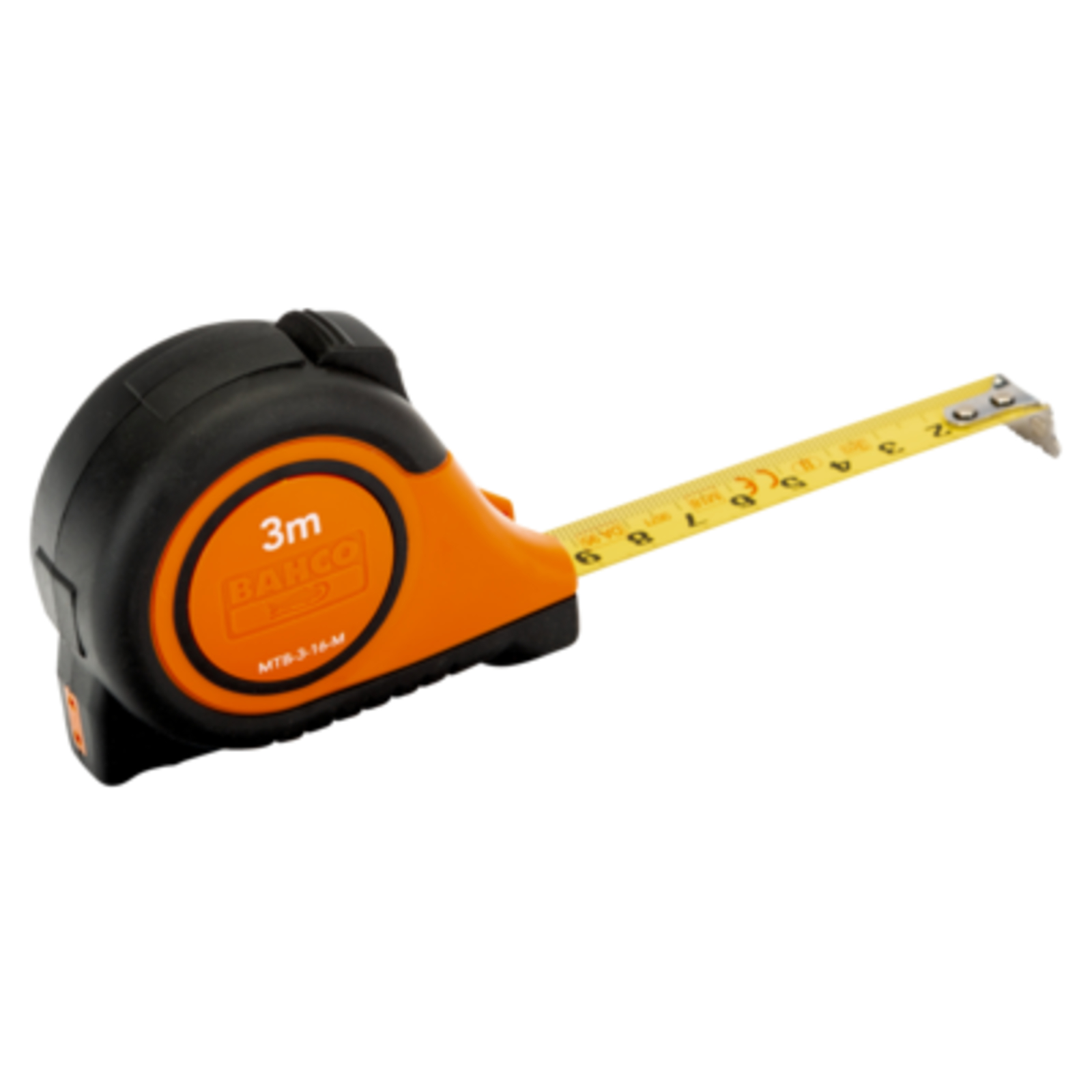 Mètre ruban magnétique 3 m 16 mm avec poignée caoutchouc BAHCO - MTB-3-16-M