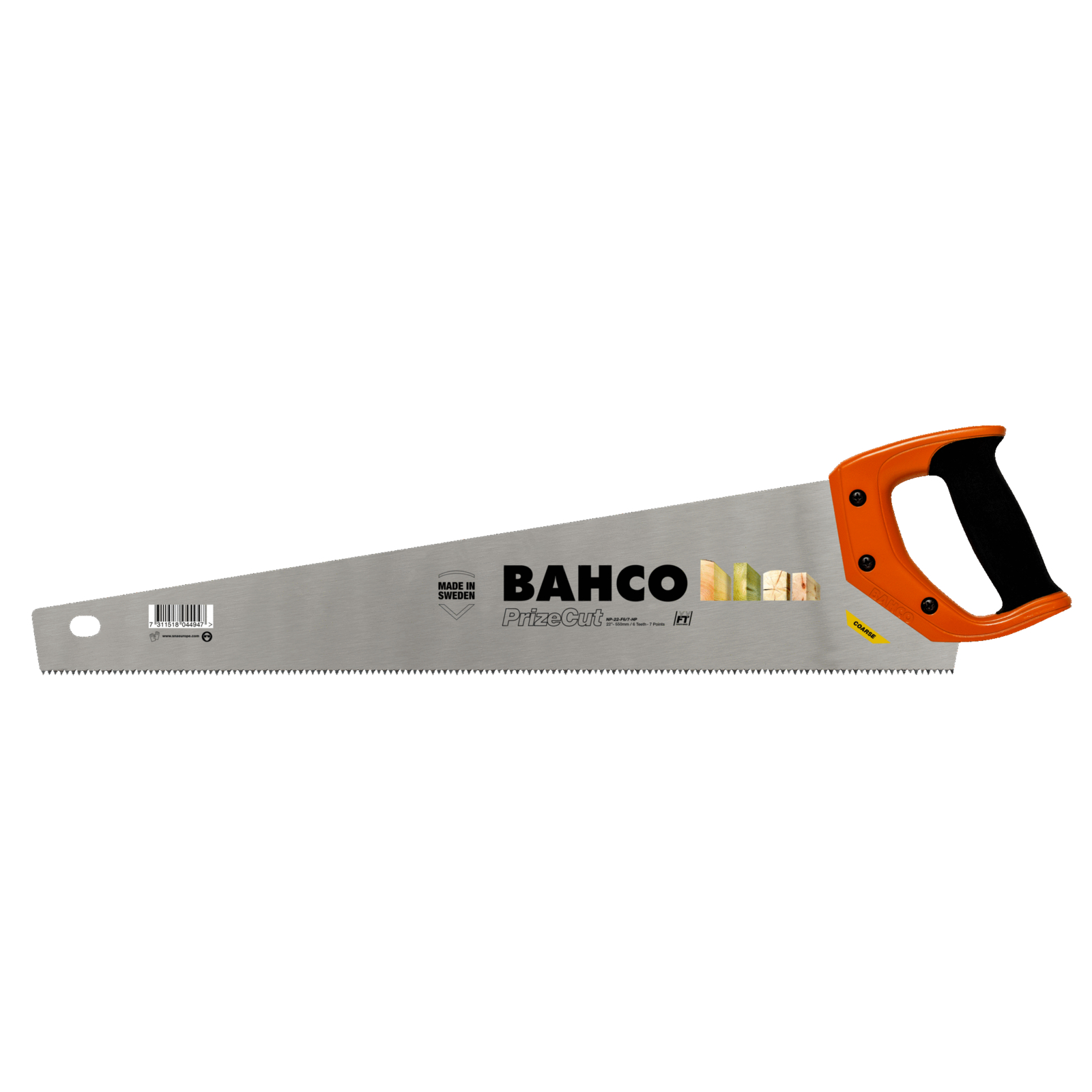 Scie à tronçonner bois durs 550 mm 7 dents pouce PrizeCut BAHCO - NP-22-F7/8-HP