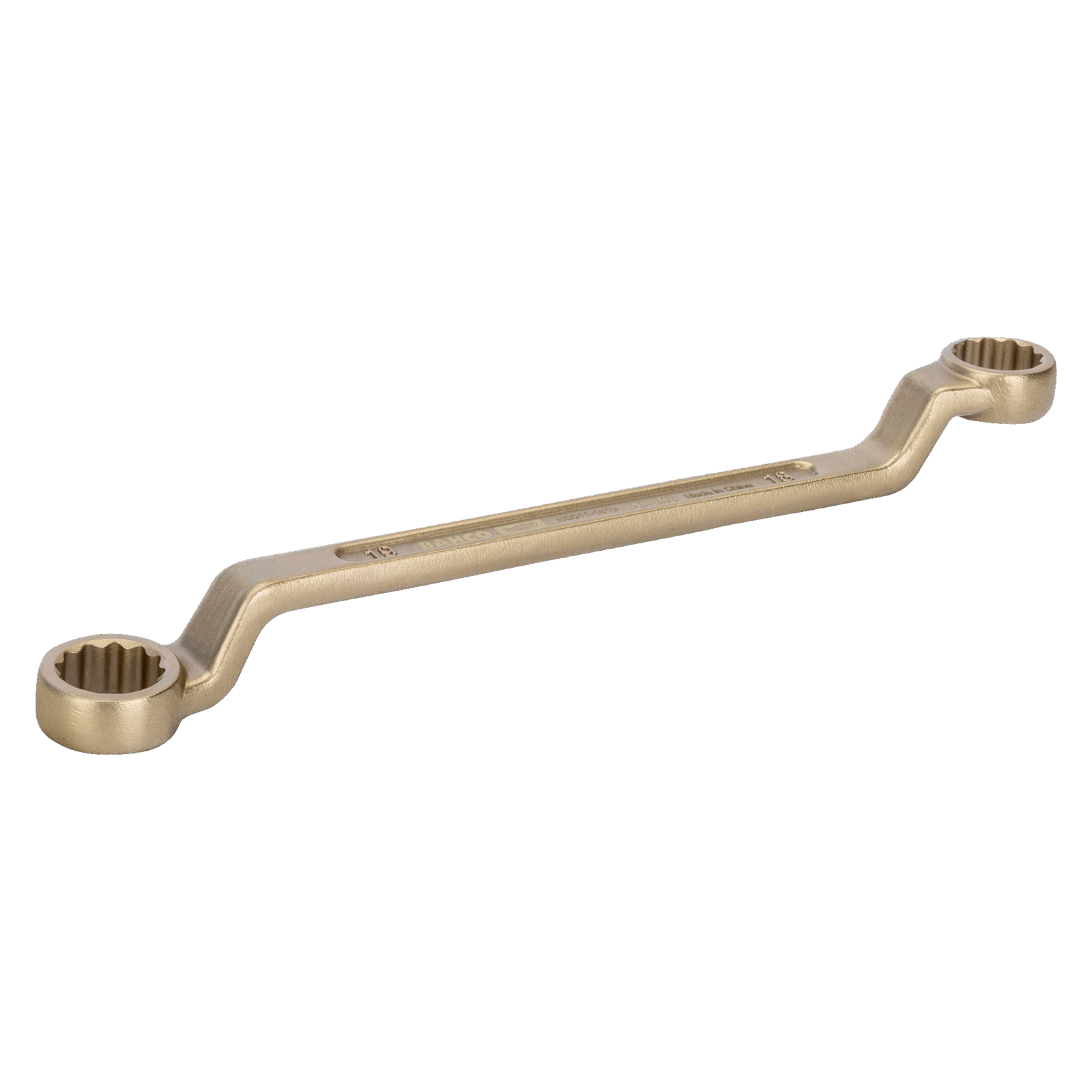 Clé polygonale coudée double 25 x 28 mm aluminium bronze antidéflagrante 350 mm BAHCO - NS011-2528