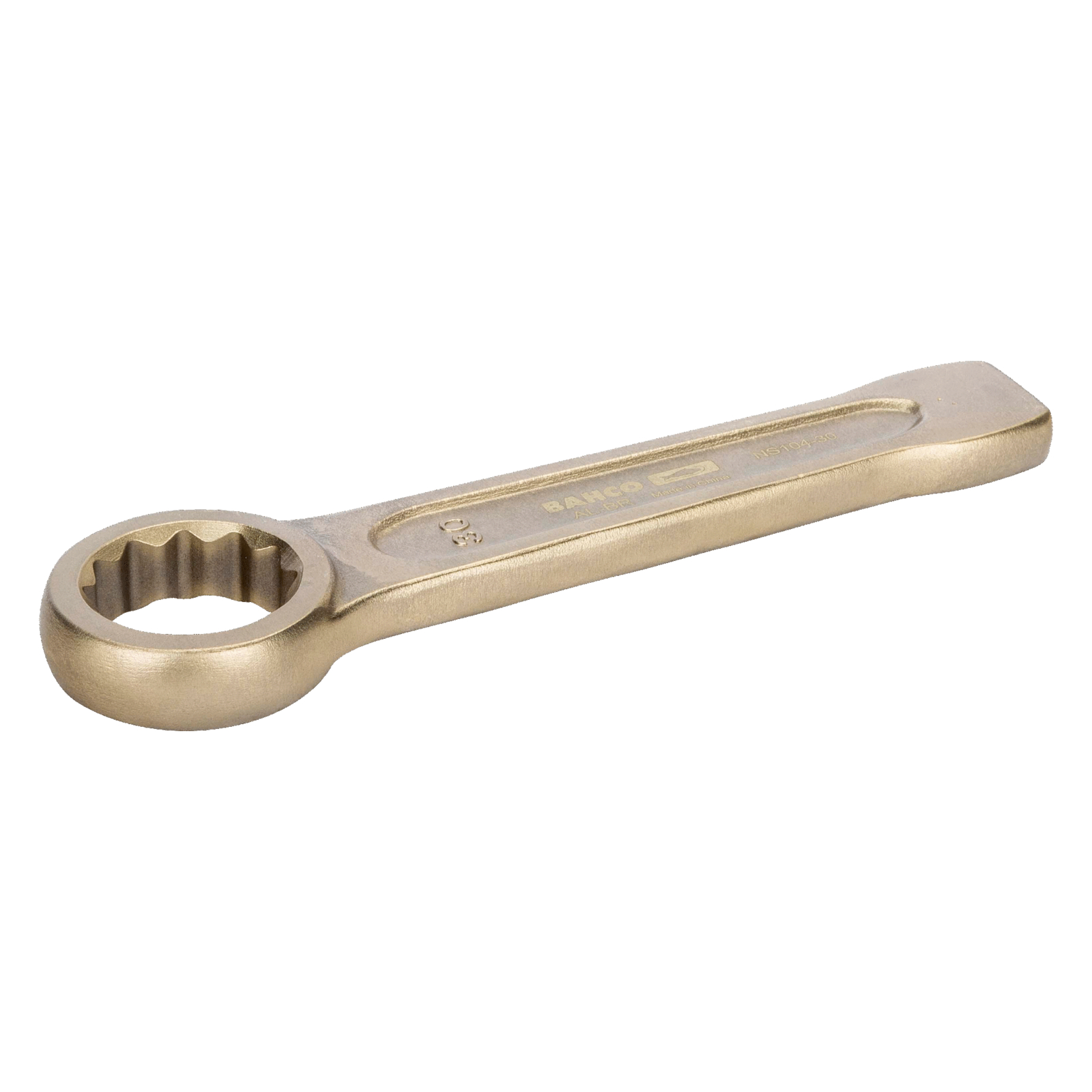 Clé polygonale à frapper antidéflagrante 80 mm aluminium bronze 350 mm BAHCO - NS104-80