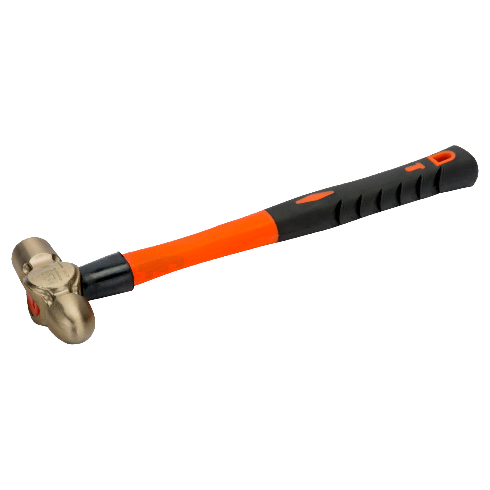 Marteau serrurier panne ronde antidéflagrant aluminium bronze manche bois 680 g BAHCO - NS506-700-FB