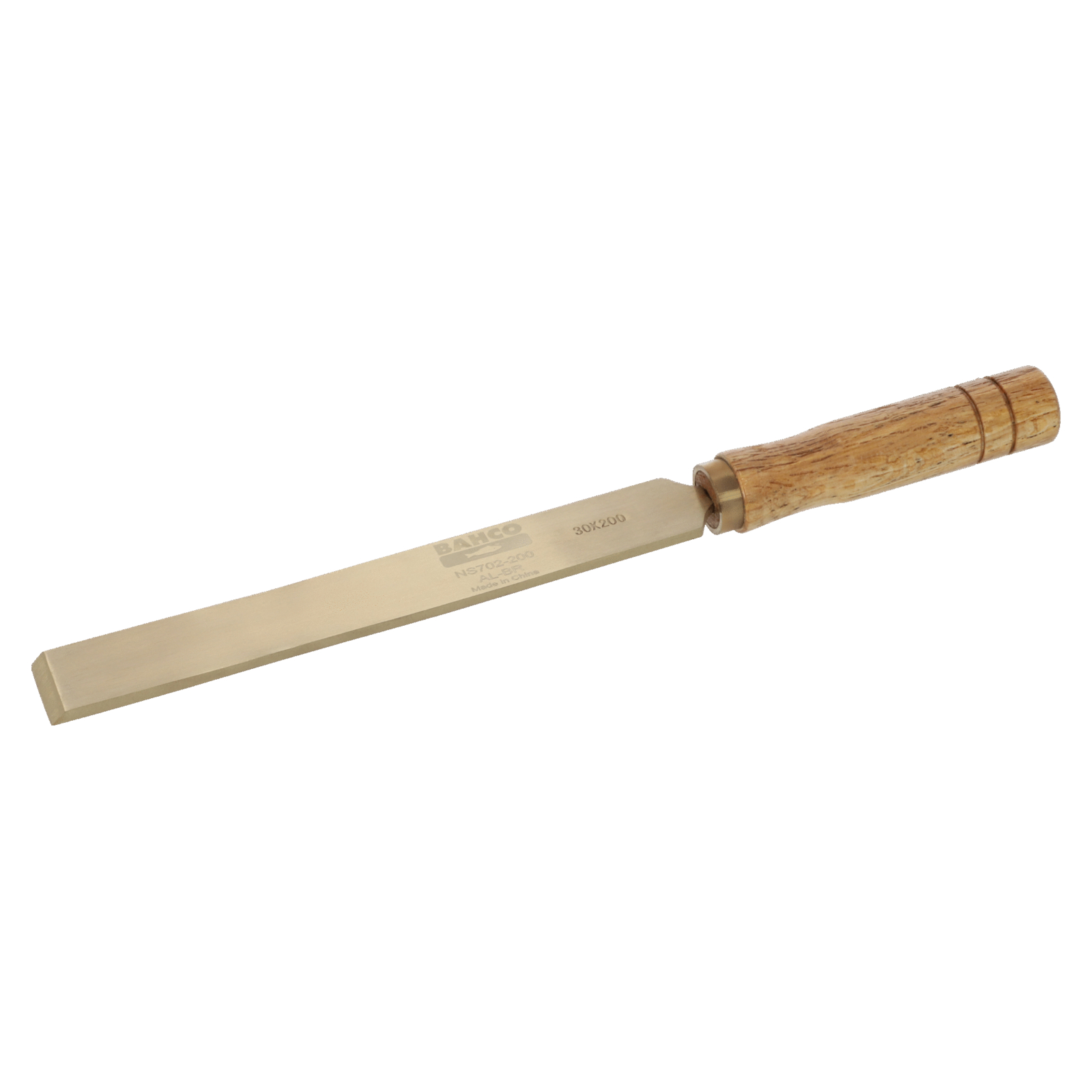 Grattoir plat antidéflagrant aluminium bronze 30 mm manche hêtre BAHCO - NS702-200