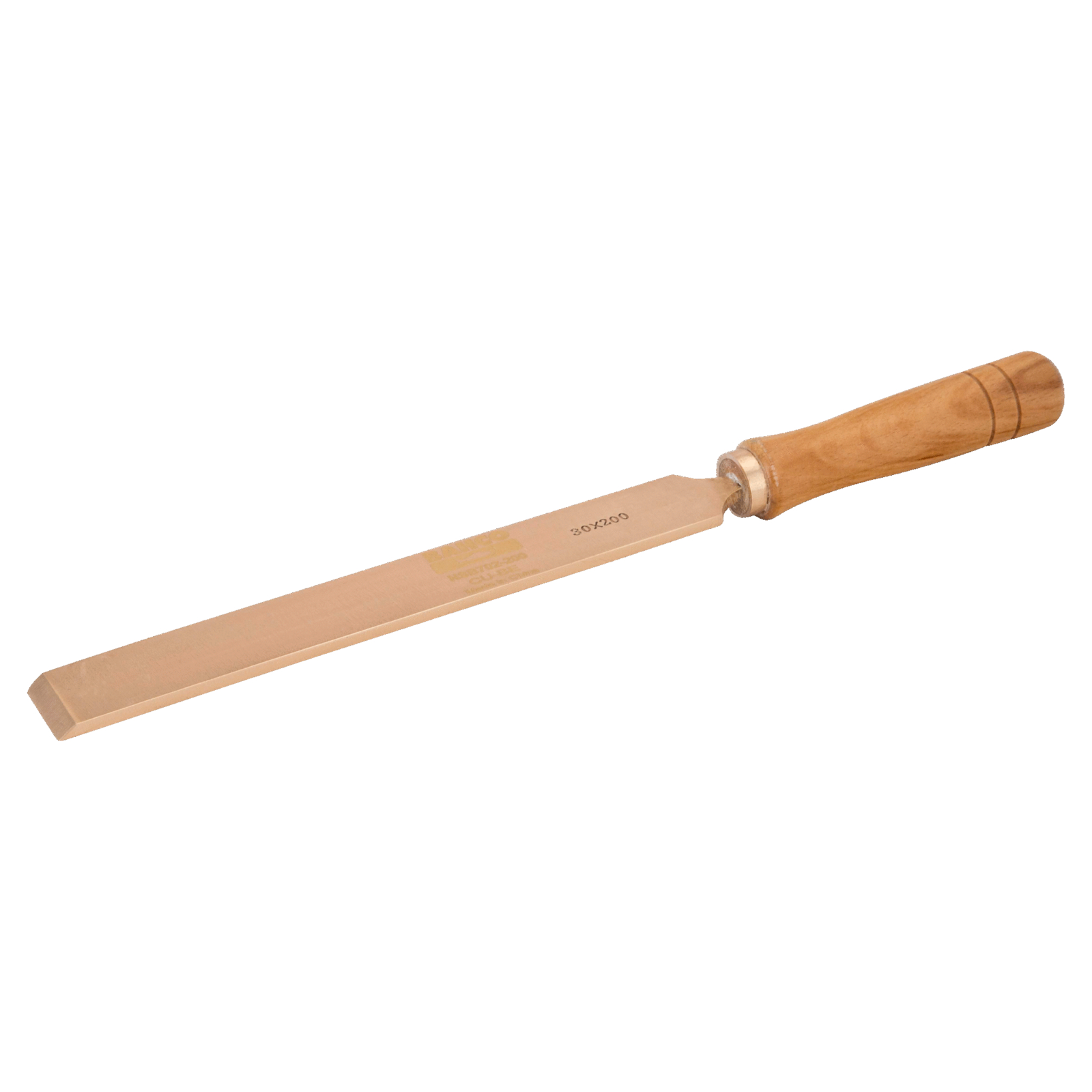 Grattoir plat antidéflagrant cuivre béryllium 30 mm manche hêtre BAHCO - NSB702-200