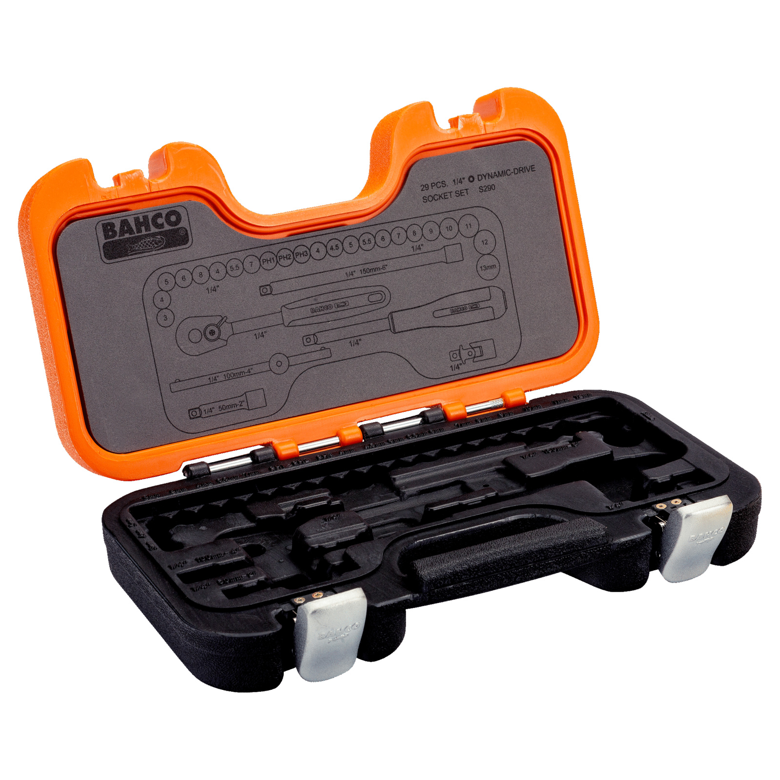 Coffret vide avec séparation 430 x 375 x 110 mm pour jeu de douilles S103 BAHCO - S103-CASE