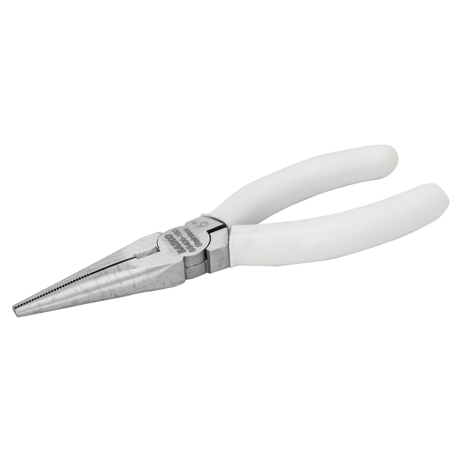Pince à bec demi-rond magnétique 175 mm poignées PVC inox AISI 420 BAHCO - SS406-200