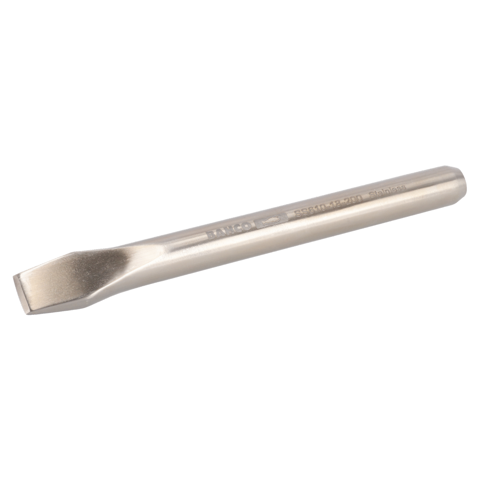 Burin plat magnétique 24 mm acier inoxydable ovale 55° 300 mm BAHCO - SS610-24-300