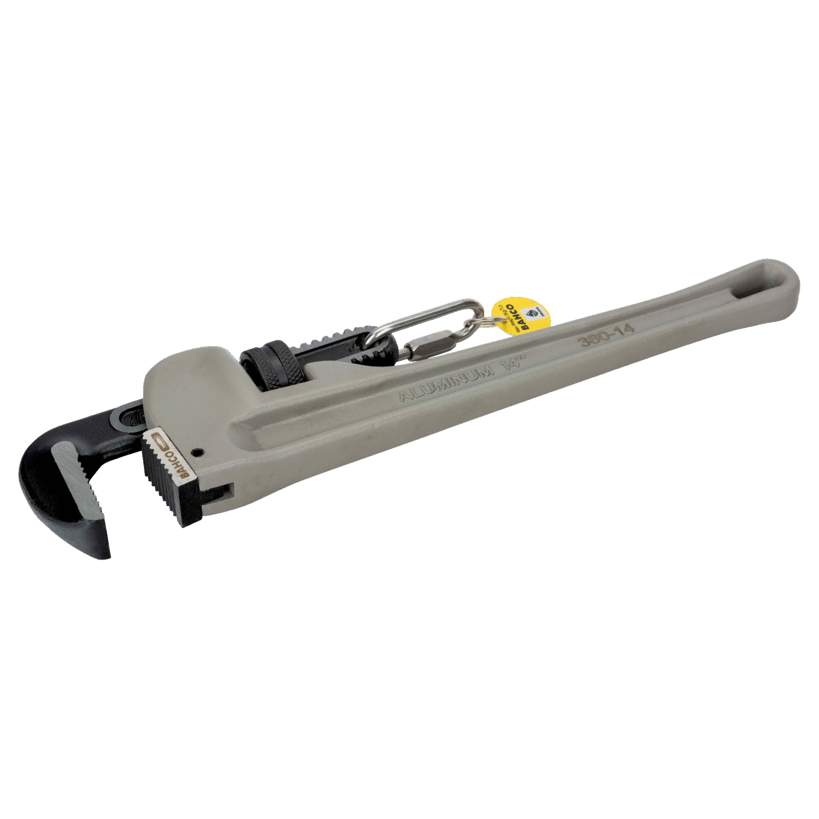 Clé serre-tubes aluminium 455 mm avec mousqueton BAHCO - TAH380-18