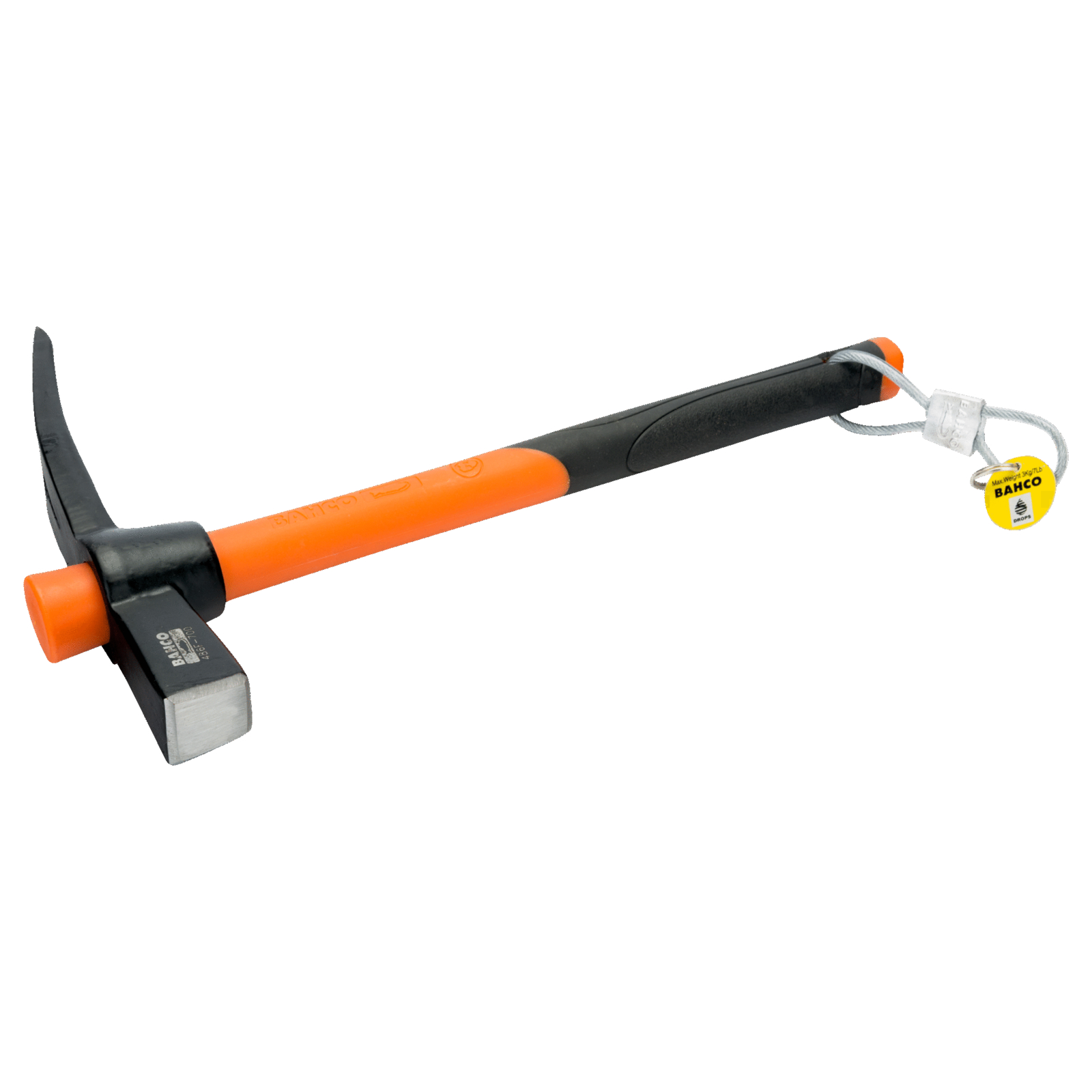 Marteau de maçon type espagnol 700 g avec câble de sécurité BAHCO - TAH486F-700
