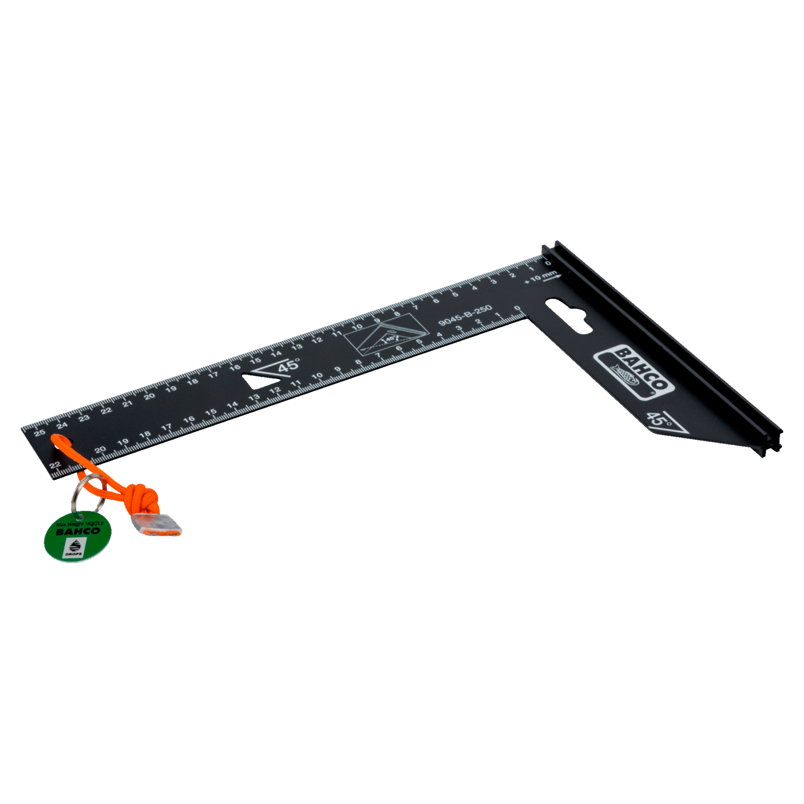 Équerre acier 250 mm avec cordon Dyneema anti-corrosion pour travail en hauteur BAHCO - TAH9045-B-250