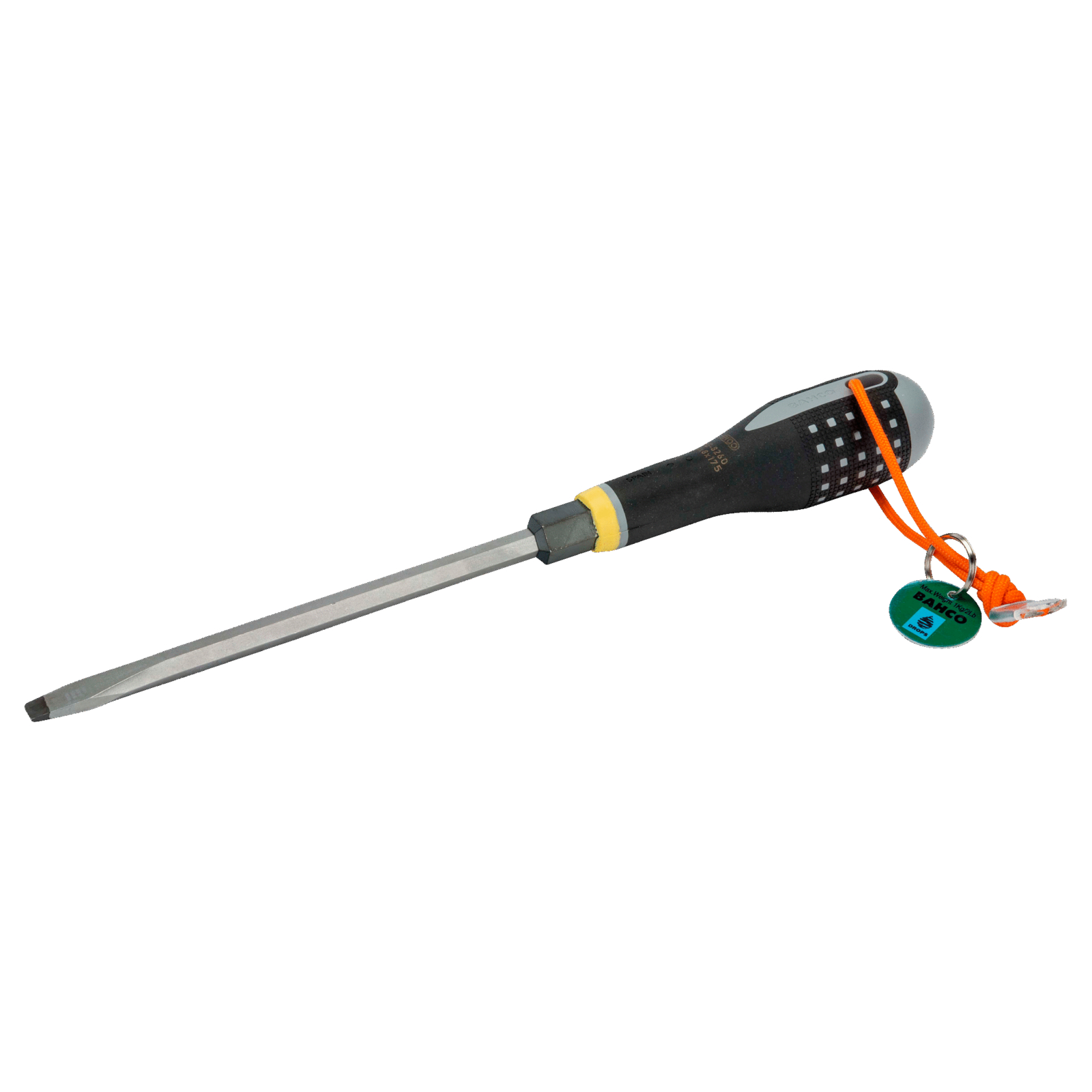 Tournevis à renfort hexagonal ERGO vis à fente 1,6 mm 175 mm avec cordon Dyneema BAHCO - TAHBE-8260