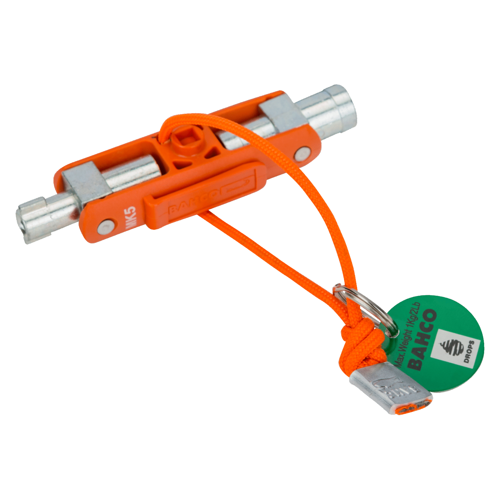 Clé en croix multi-empreintes 97 x 25 mm avec cordon Dyneema pour travail en hauteur BAHCO - TAHMK5