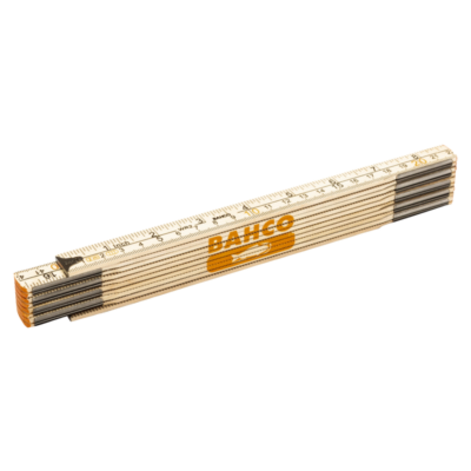 Mètre pliant bois 10 sections métriques/en pouces 2 m BAHCO - WR2