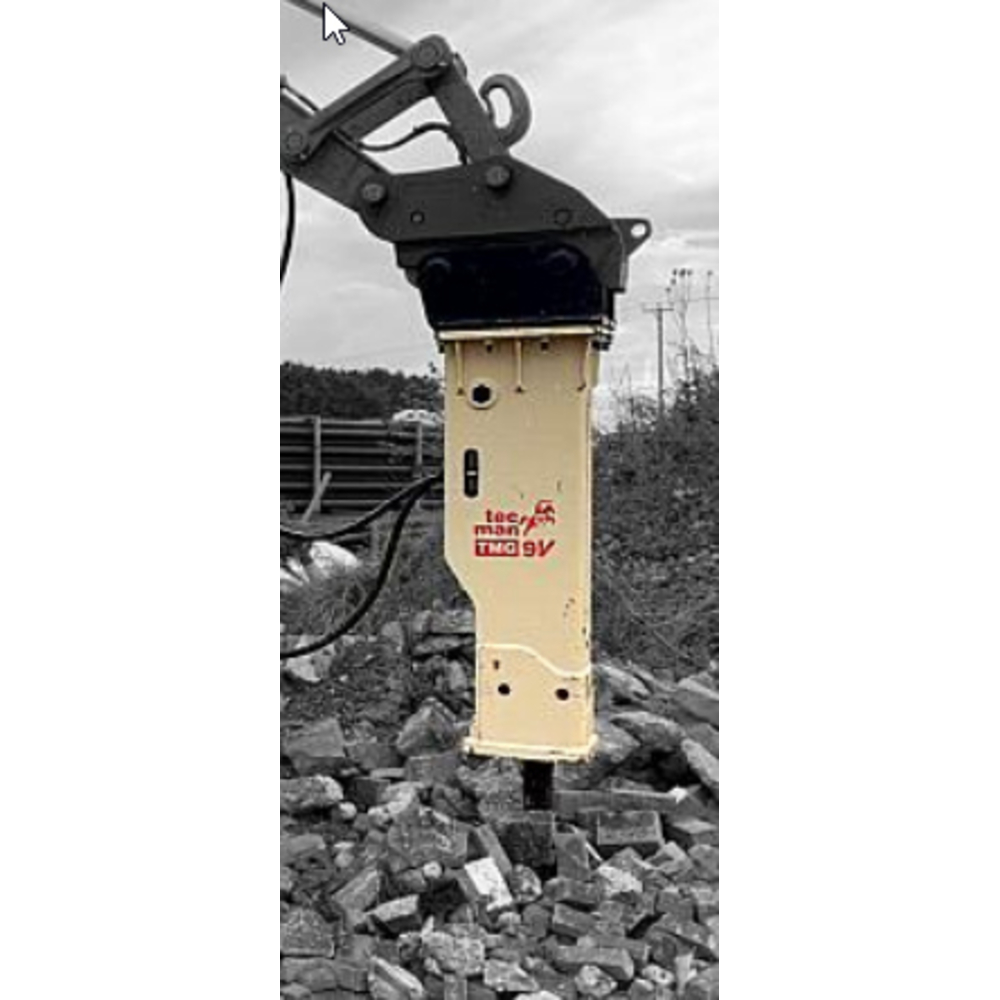 Brise roche hydraulique pour porteur de 15-18t avec outils diam. 125 - tmg15v TECMAN