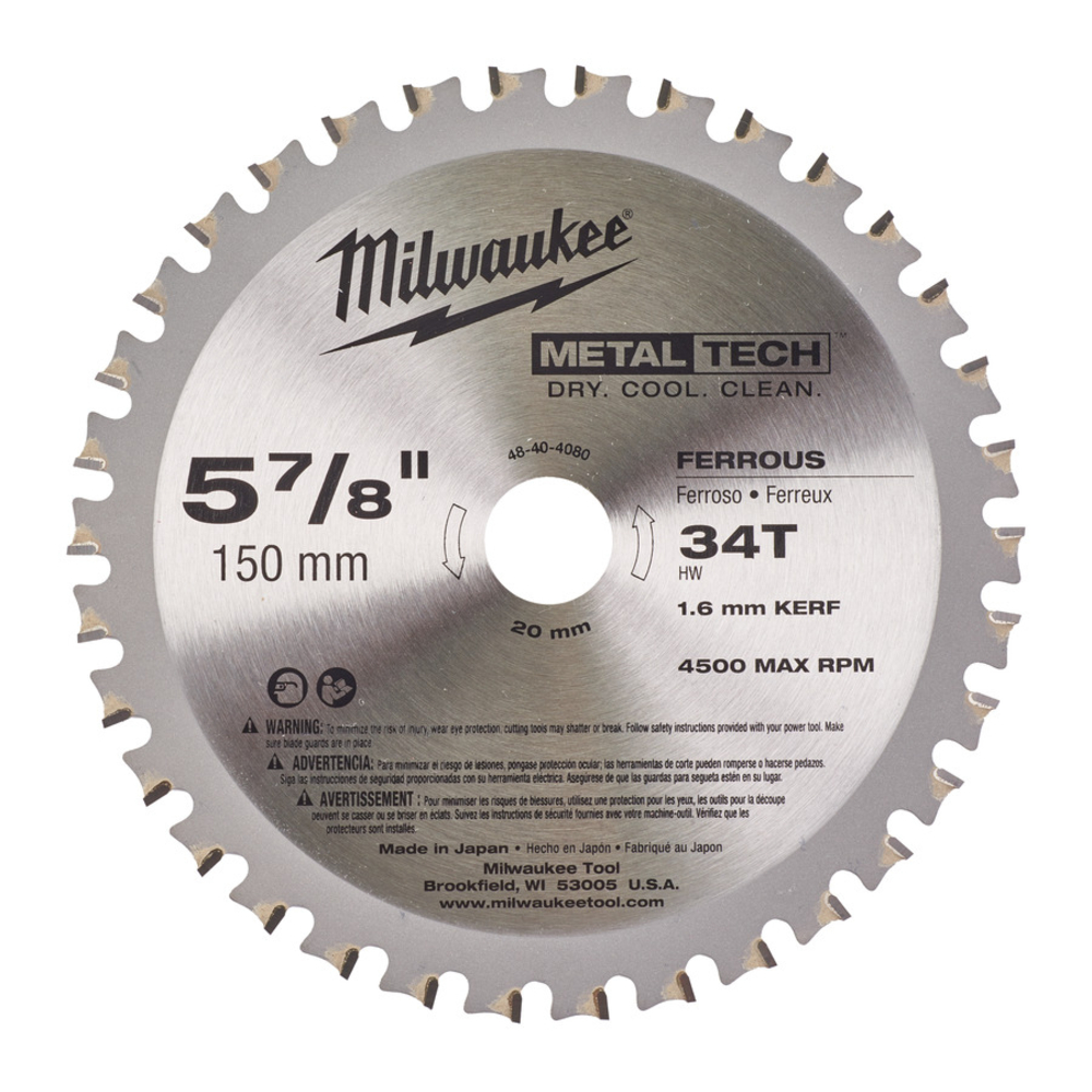 LAME SCIE MET 150MMx20x34DTS (x1) MILWAUKEE ACCESSOIRES - 48404080