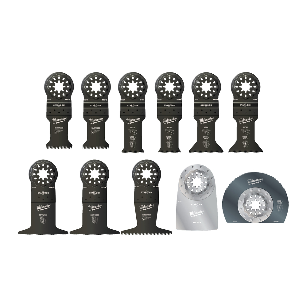 Set de 11 lames de multi tools MILWAUKEE ACCESSOIRES - 48906090