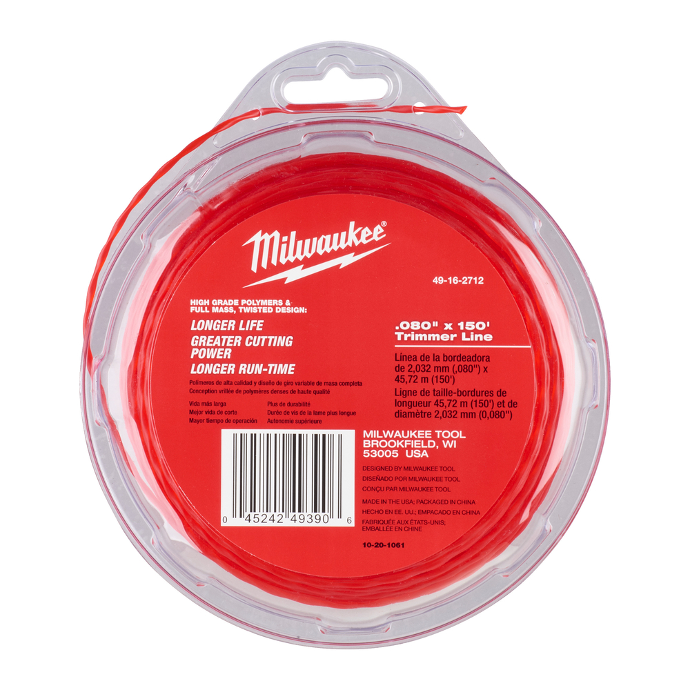 Fil coupe bordure 2mm x 45m MILWAUKEE ACCESSOIRES - 49162712