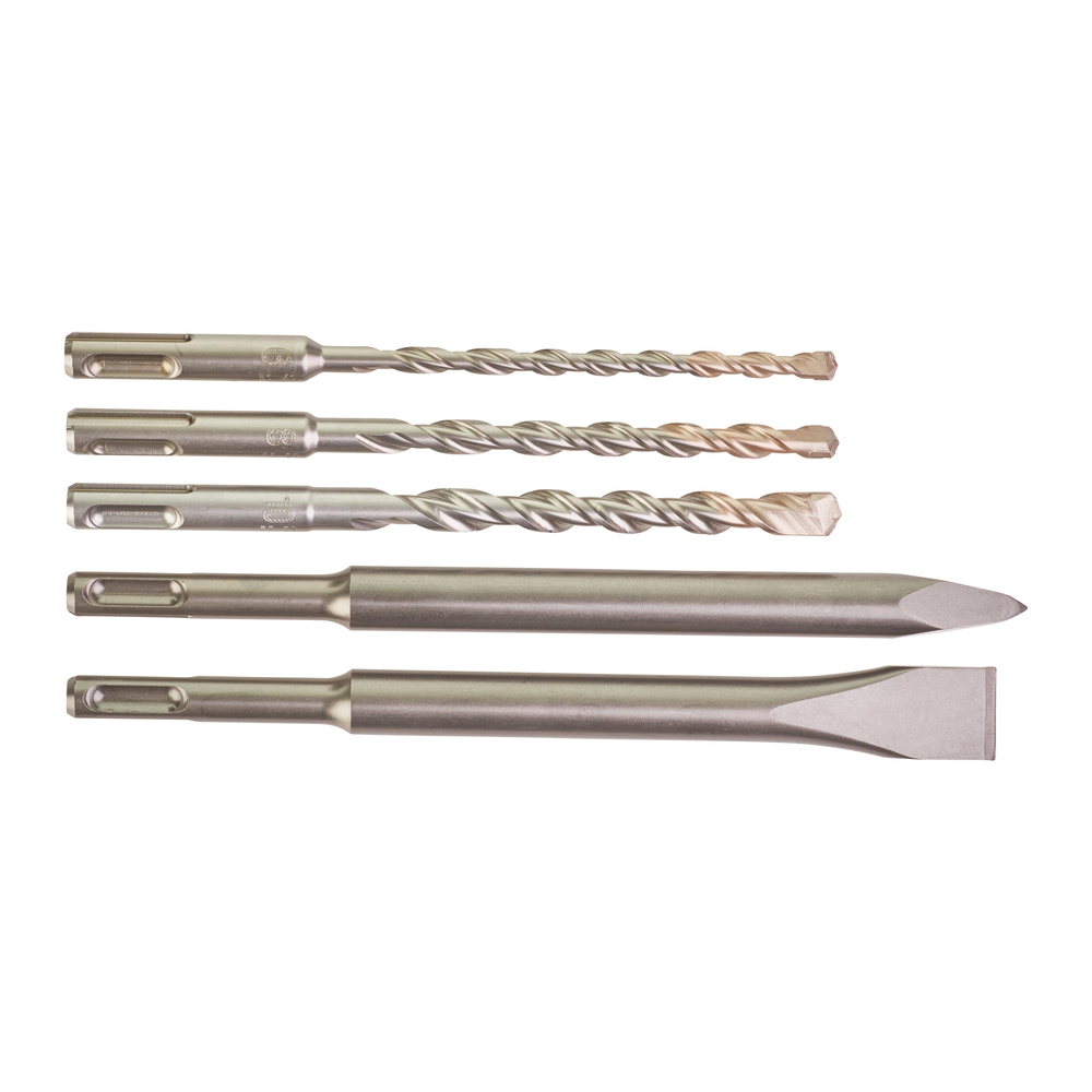 Starter kit SDS plus burin et foret 3 foret SDS plus 2 taillants ø6 / 8/ 10 x 160 mm 1 x burin pic 1 x burin plat MILWAUKEE - 4932430002