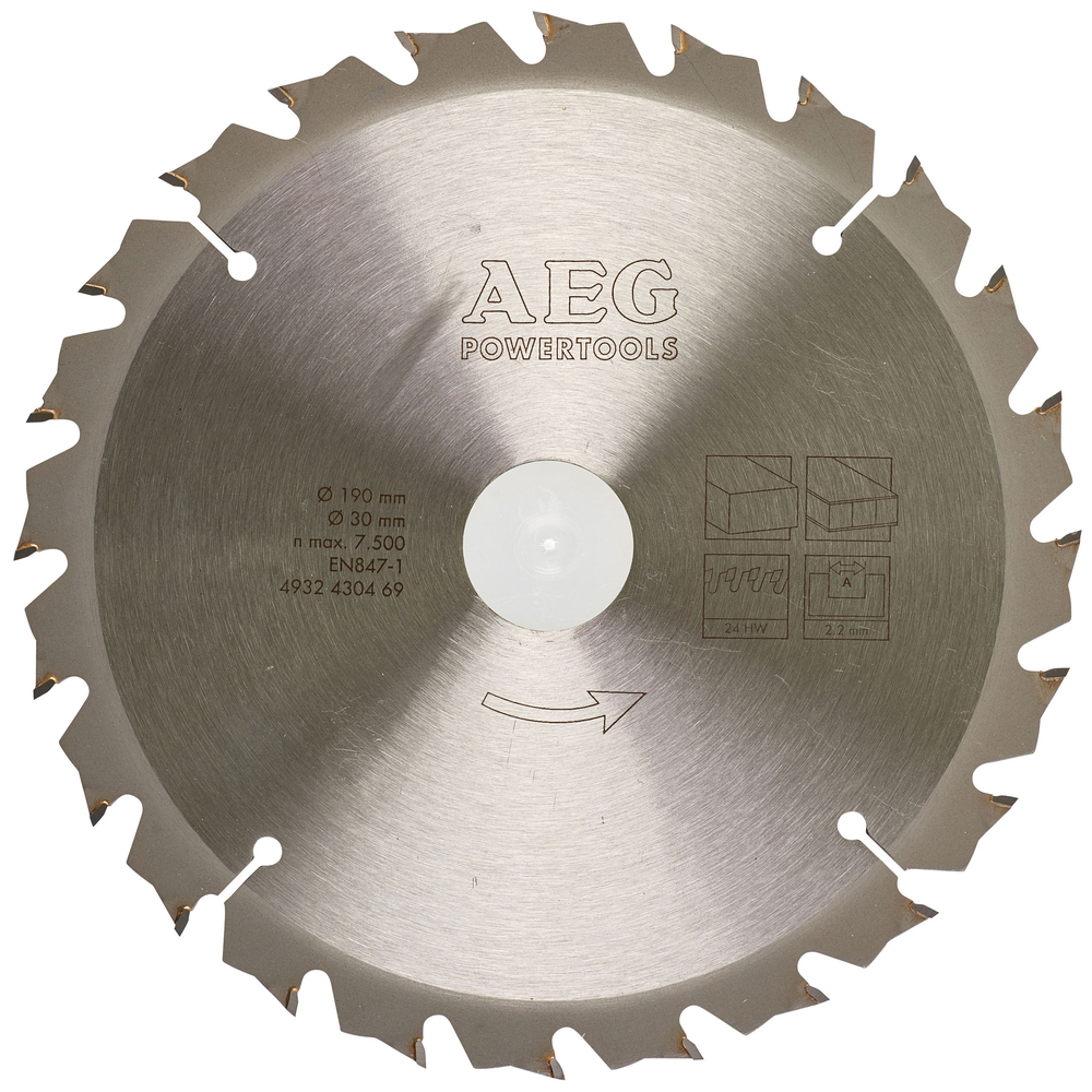 Lame Scie Circulaire 190x30x24 coupe rapide AEG ACCESSOIRES - 4932430469