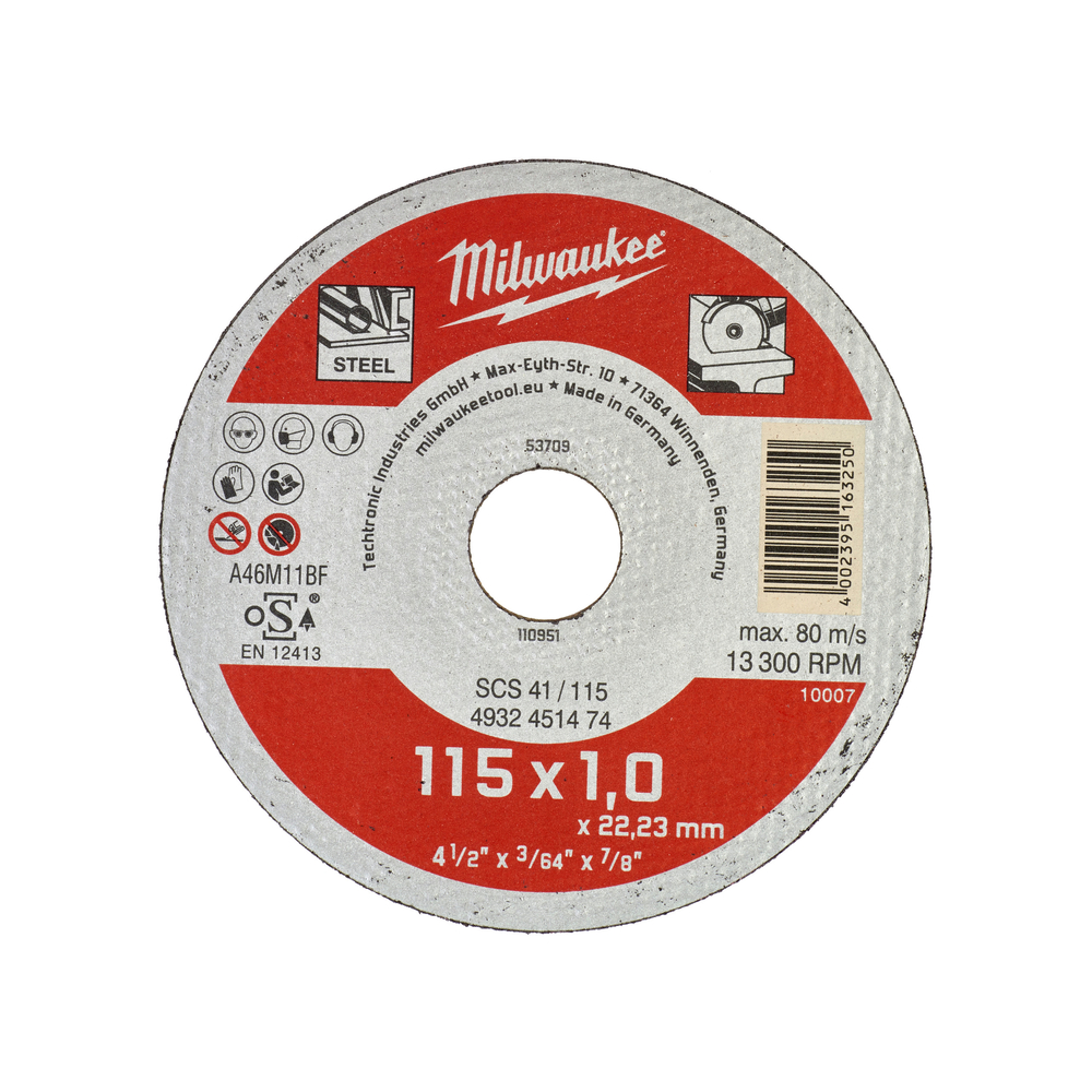 C DISPLAY DISQUE TRONC 115MM ÉPAIS 1 MM CONTRACTOR - 200PC MILWAUKEE ACCESSOIRES - 4932451475