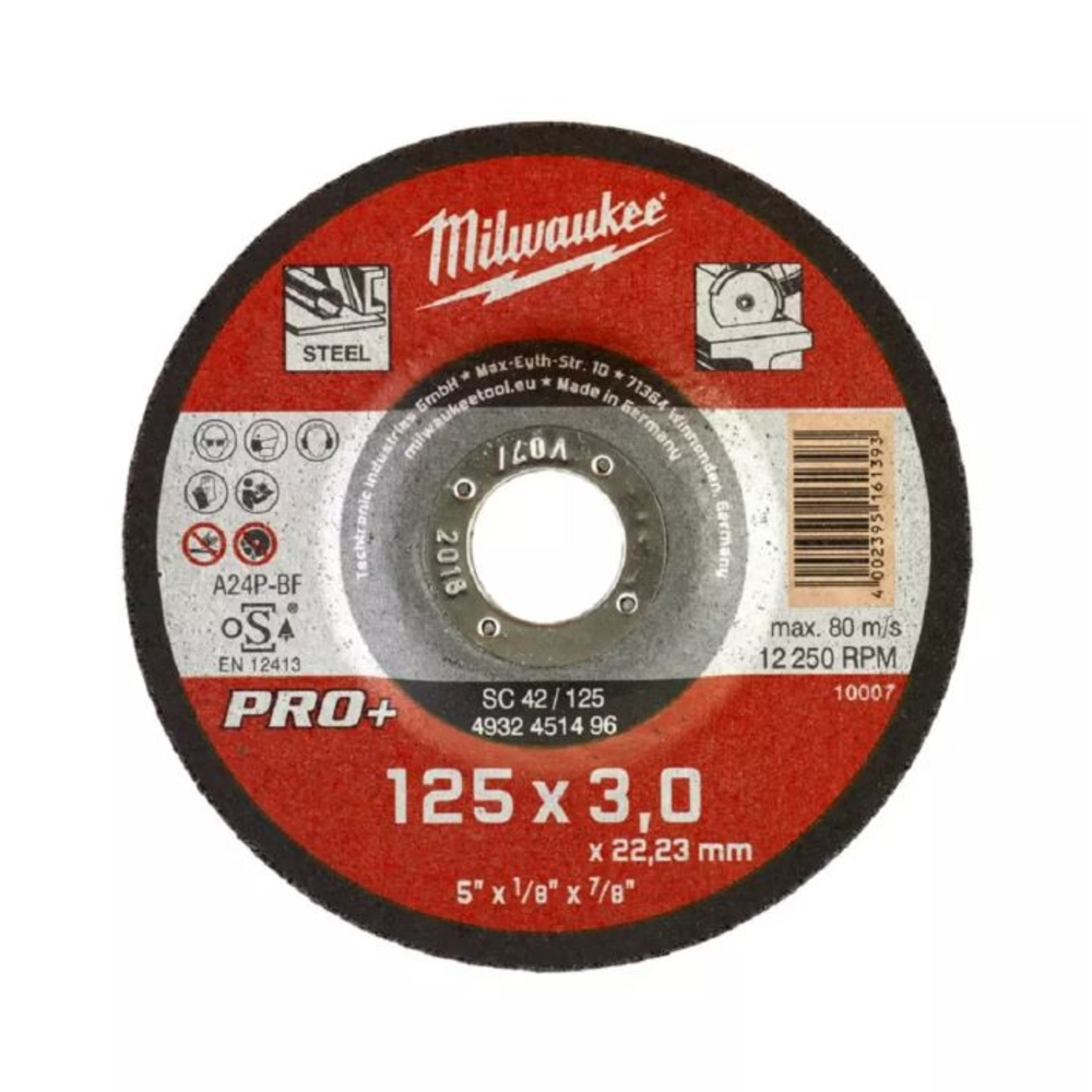 Disque à tronçonner déporté PRO+ 125mm - MILWAUKEE ACCESSOIRES - 4932451496