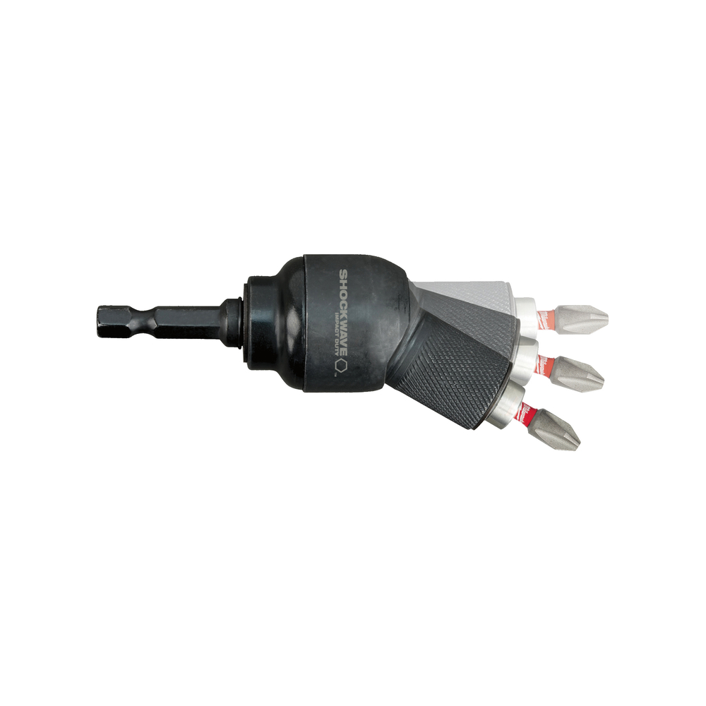 RENVOI D'ANGLE CARDAN VISSEUSE À  CHOCS + 10 EMBOUTS DE VISSAGE MILWAUKEE - 4932459781