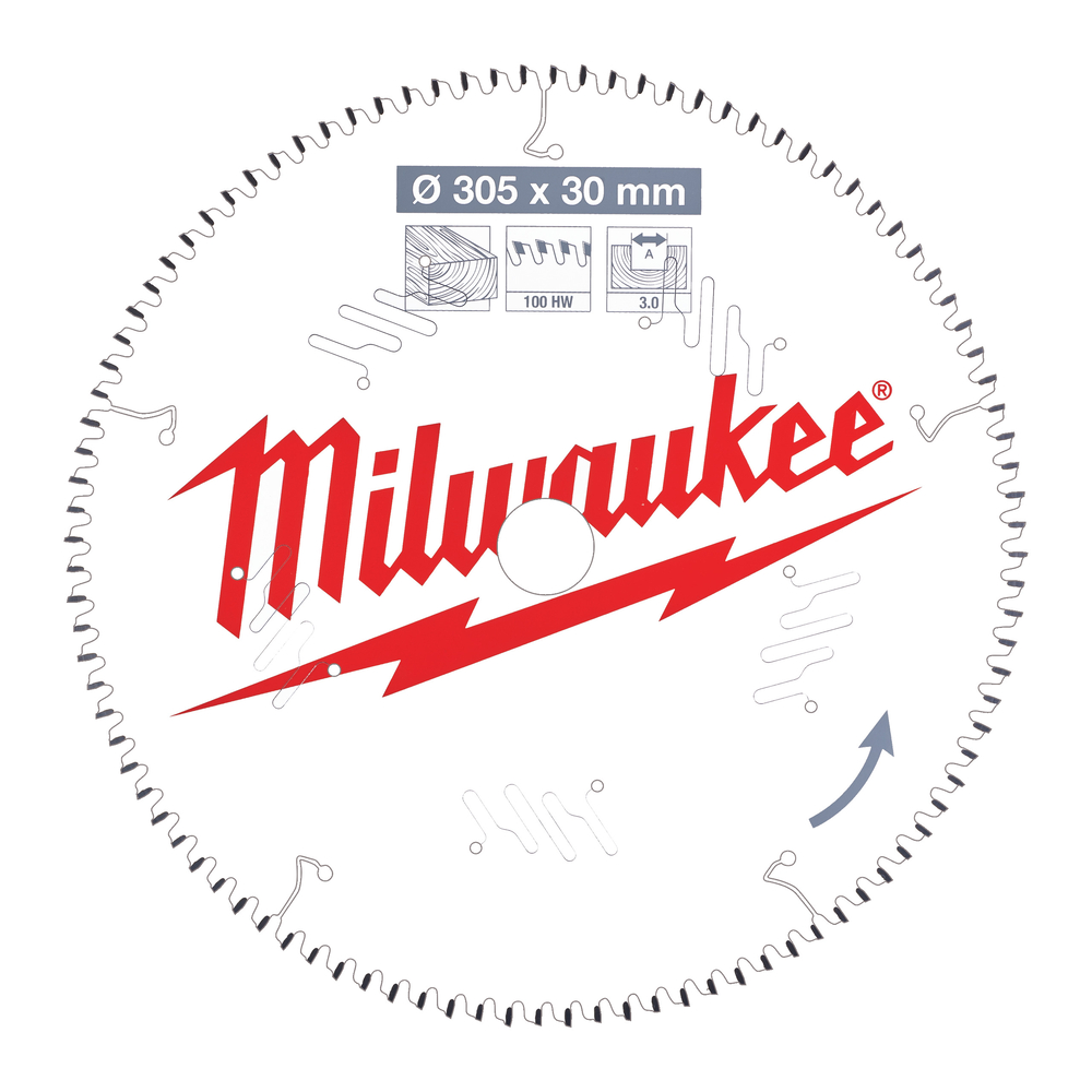 LAME ONGLET BOIS 305X30X3X100 ALTAILLANTS NEG MILWAUKEE ACCESSOIRES - 4932471322