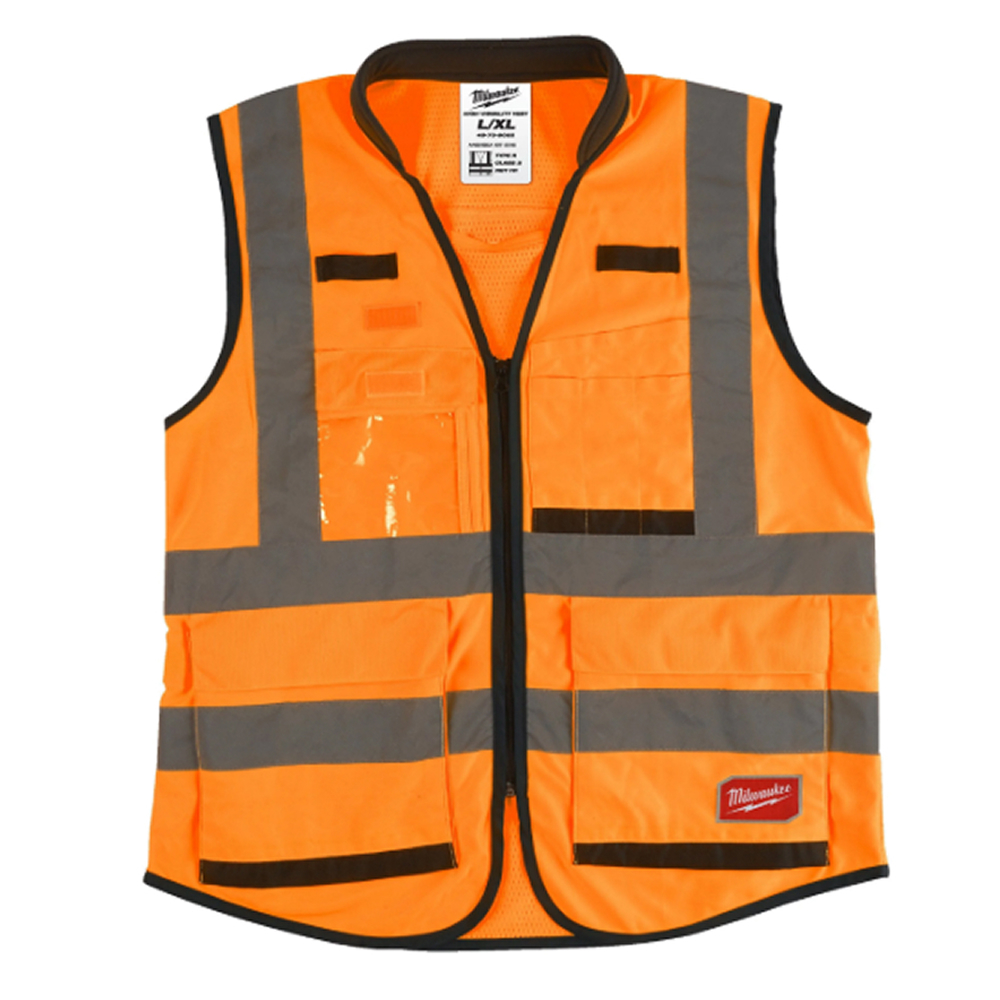 Gilet PREMIUM haute-visibilité orange MILWAUKEE