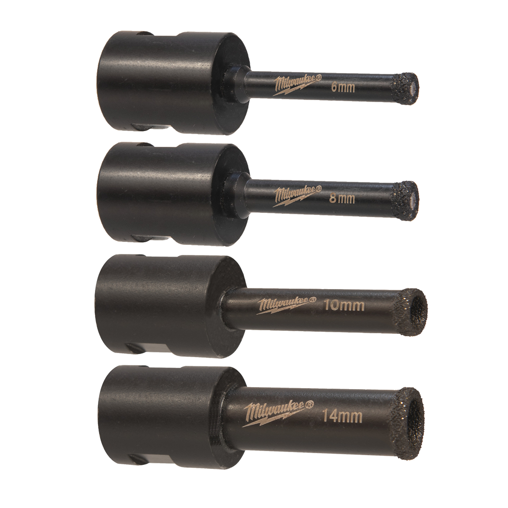 COFFRET 4 FORETS DIAMANTS M14 (6-8-10-14 MM) MILWAUKEE ACCESSOIRES - 4932471863