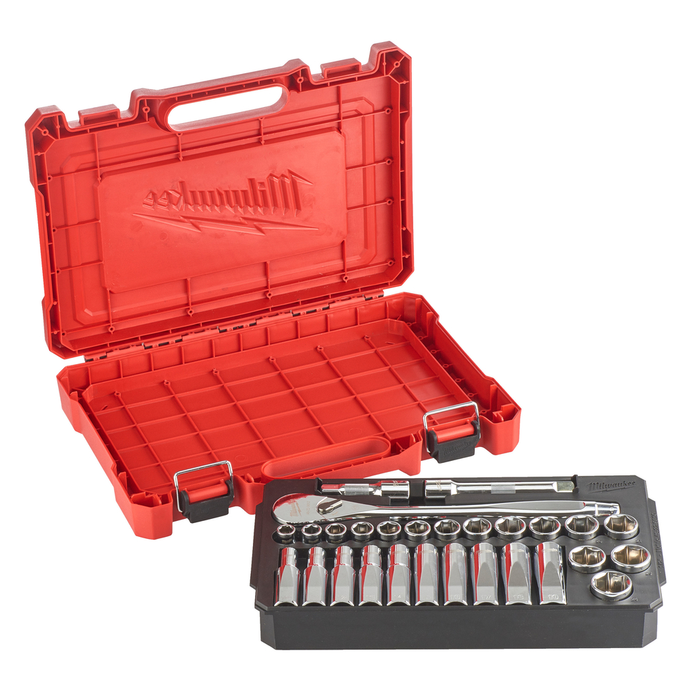 Set de douilles à cliquet 1/2 métriques MILWAUKEE ACCESSOIRES - 4932471864