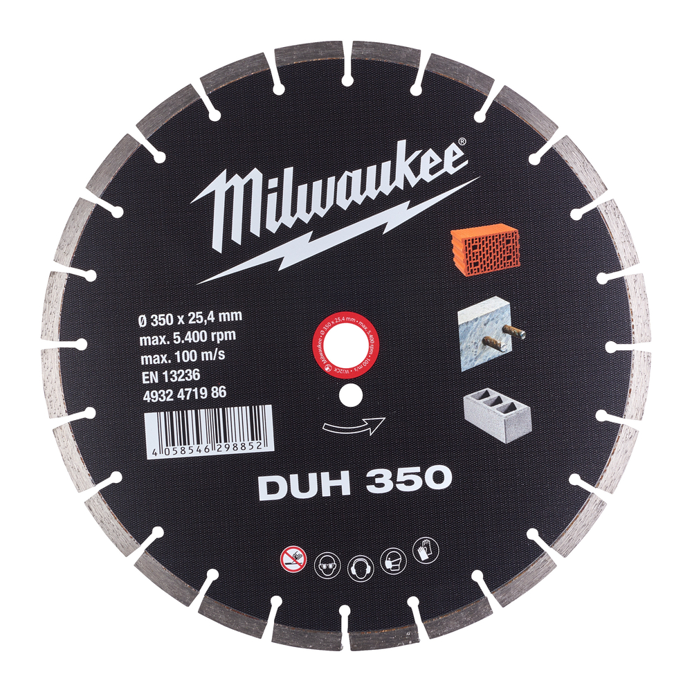 Disque diamant contractor hudd 350 mm  MILWAUKEE - 4932471986